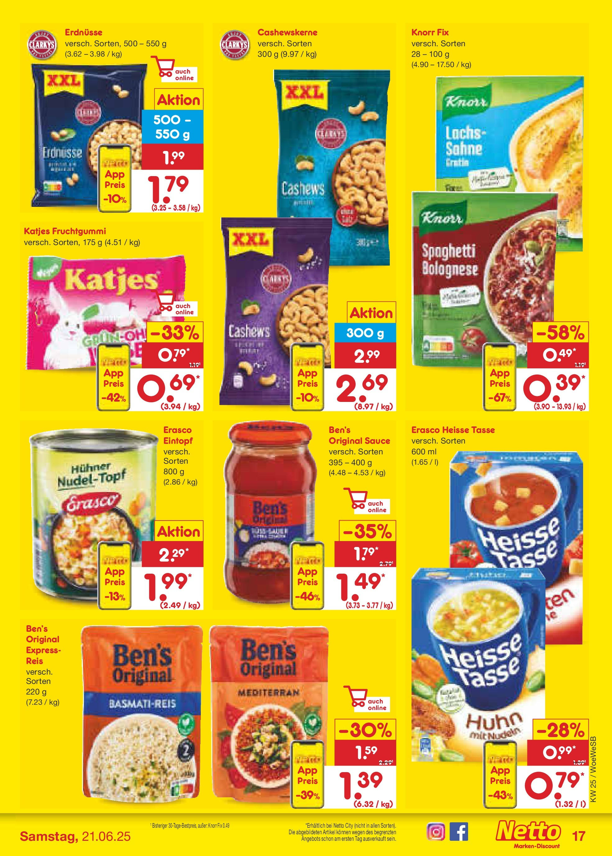 Netto Marken-Discount prospekt Katzweiler (ab 15.06.2025) » Angebote | Seite: 23 | Produkte: Knorr, Lachs, Reis, Sahne Netto Marken-Discount prospekt Katzweiler (ab 15.06.2025) » Angebote | Seite: 23 | Produkte: Knorr, Lachs, Reis, Sahne