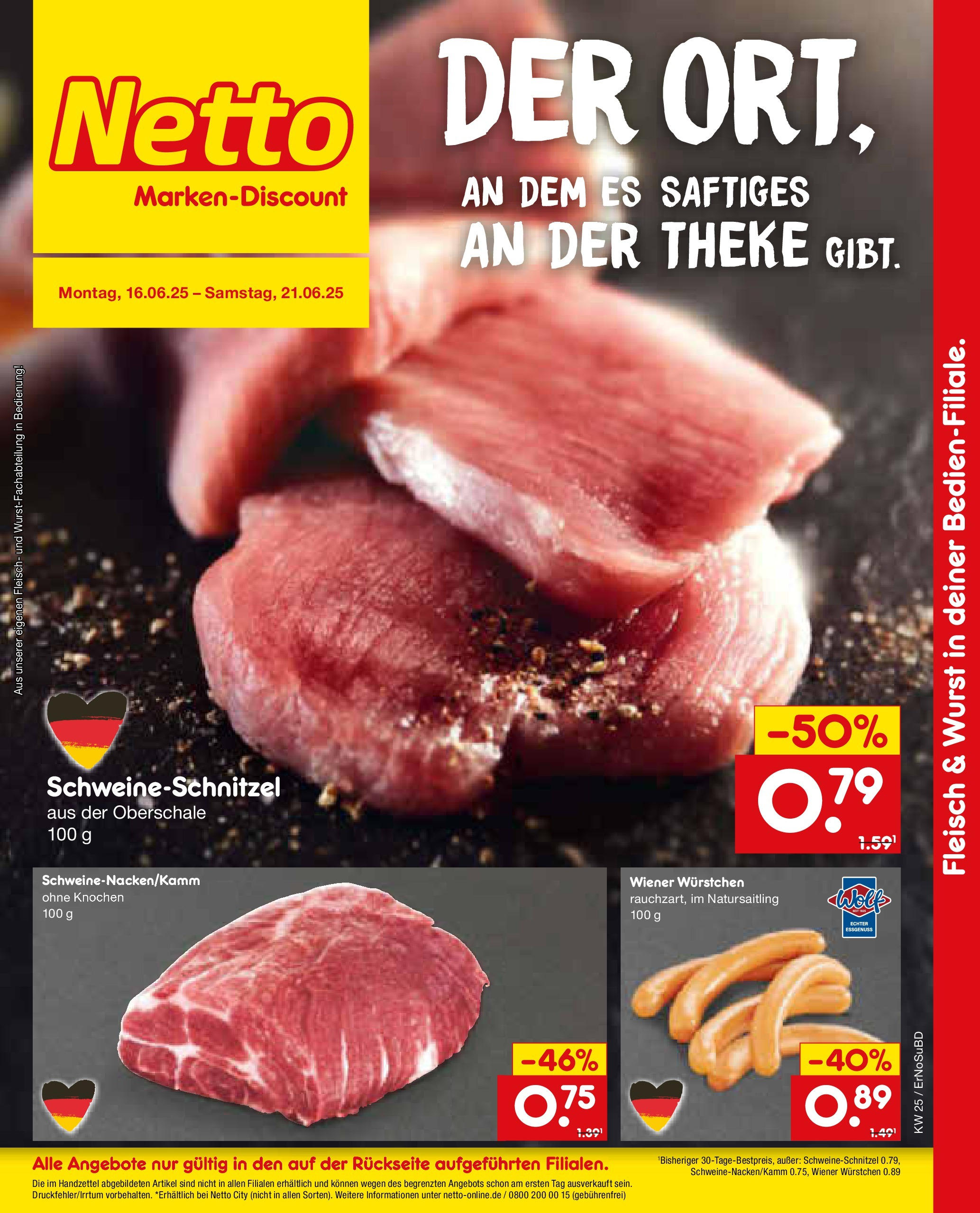 Netto Marken-Discount prospekt Elxleben (ab 15.06.2025) » Angebote | Seite: 10 | Produkte: Wiener wurstchen, Theke, Wurst, Fleisch Netto Marken-Discount prospekt Elxleben (ab 15.06.2025) » Angebote | Seite: 10 | Produkte: Wiener wurstchen, Theke, Wurst, Fleisch