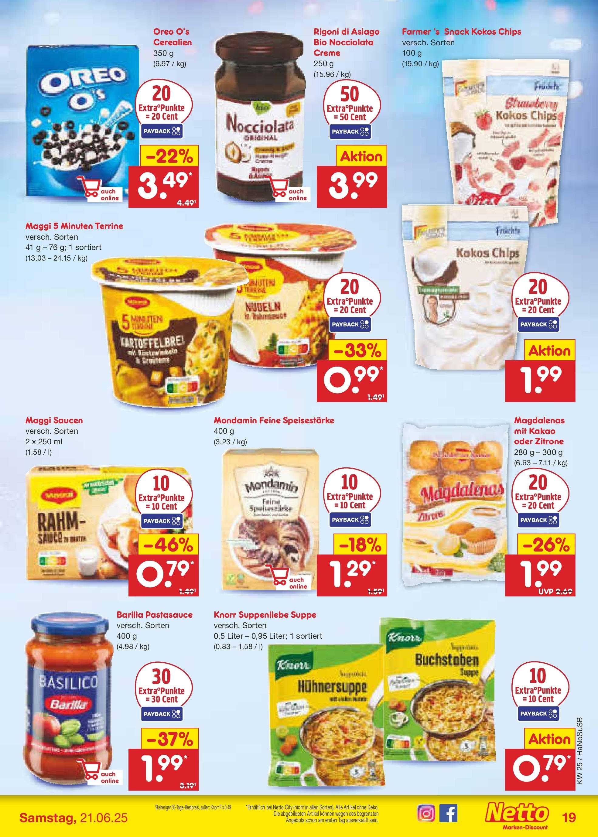 Netto Marken-Discount prospekt Schwerte-Geisecke (ab 15.06.2025) » Angebote | Seite: 25 | Produkte: Barilla, Zitrone, Nudeln, Chips Netto Marken-Discount prospekt Schwerte-Geisecke (ab 15.06.2025) » Angebote | Seite: 25 | Produkte: Barilla, Zitrone, Nudeln, Chips