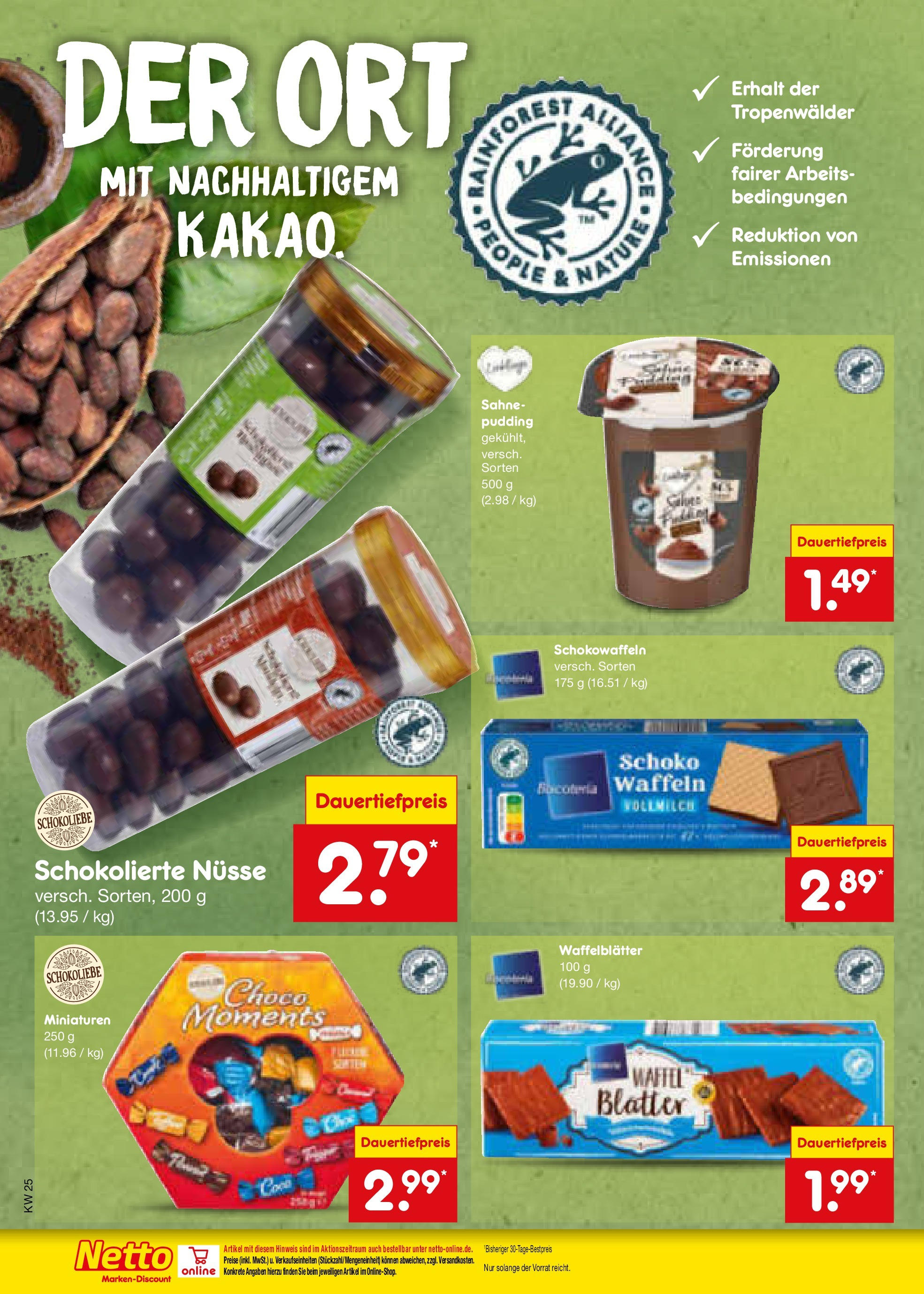 Netto Marken-Discount prospekt Schwerte-Geisecke (ab 15.06.2025) » Angebote | Seite: 44 | Produkte: Pudding, Waffeln, Nüsse, Sahne Netto Marken-Discount prospekt Schwerte-Geisecke (ab 15.06.2025) » Angebote | Seite: 44 | Produkte: Pudding, Waffeln, Nüsse, Sahne