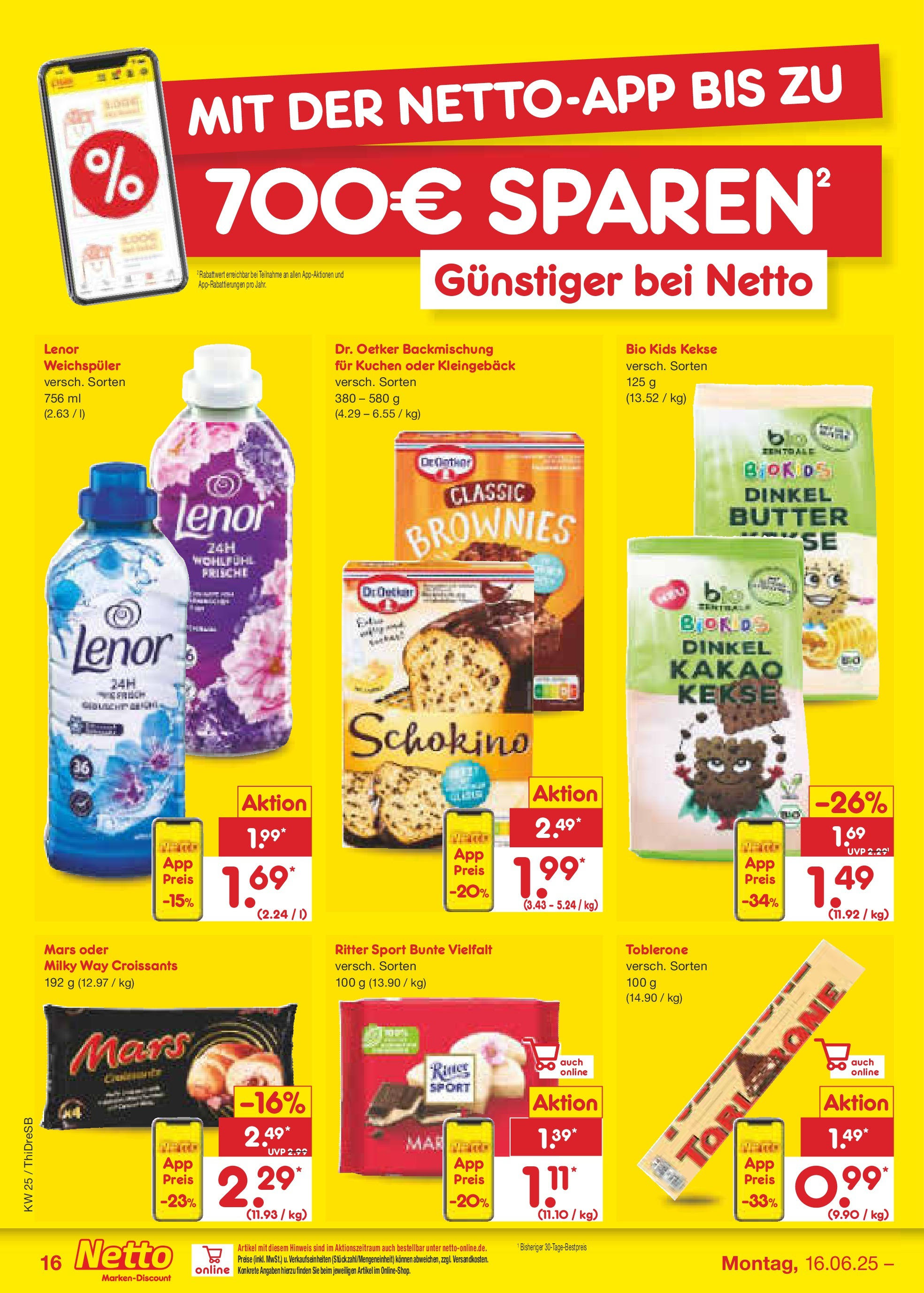 Netto Marken-Discount prospekt Dresden (ab 15.06.2025) » Angebote | Seite: 22 | Produkte: Mars, Weichspüler, Kuchen, Kekse Netto Marken-Discount prospekt Dresden (ab 15.06.2025) » Angebote | Seite: 22 | Produkte: Mars, Weichspüler, Kuchen, Kekse