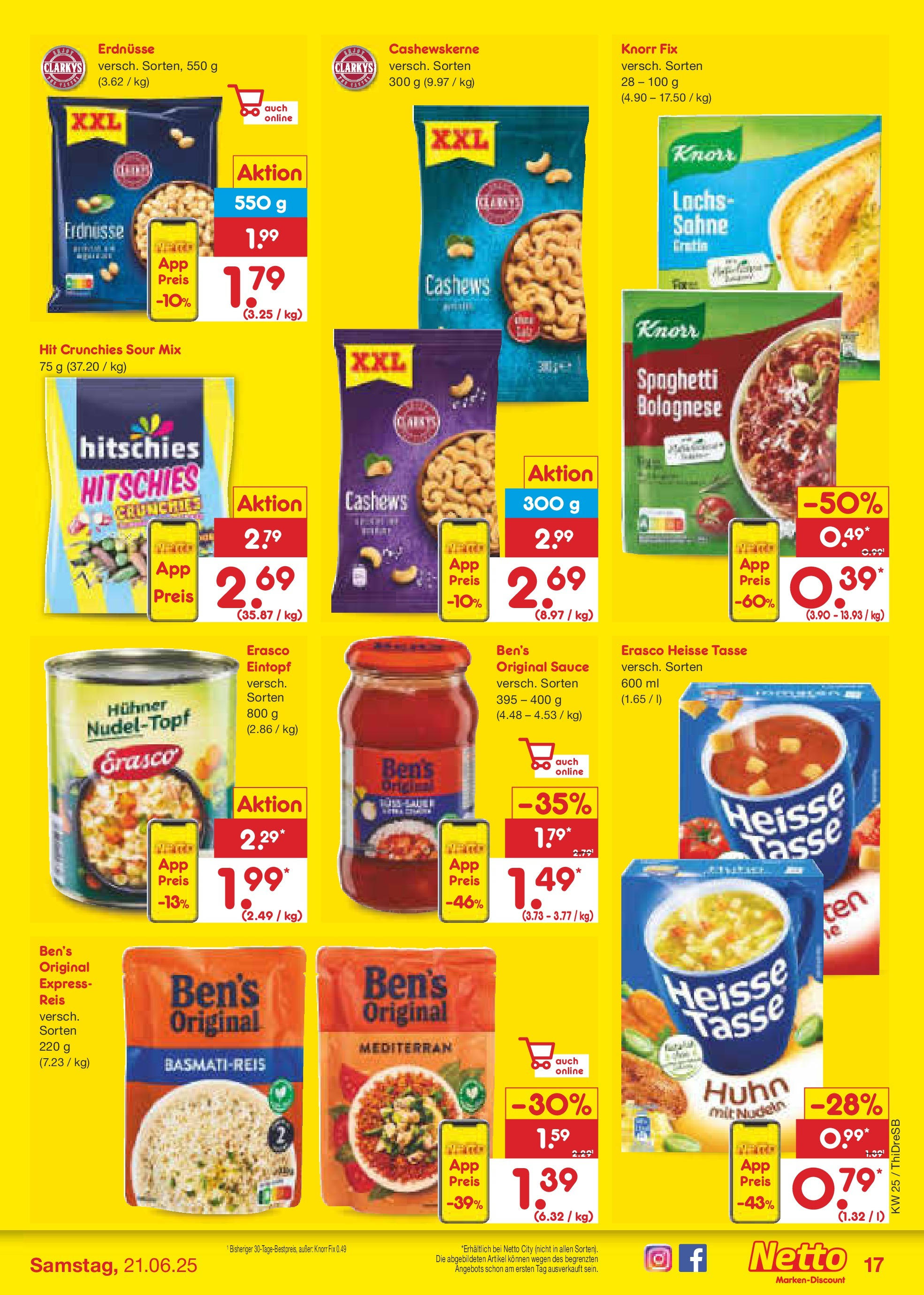 Netto Marken-Discount prospekt Dresden (ab 15.06.2025) » Angebote | Seite: 23 | Produkte: Knorr, Lachs, Reis, Sahne Netto Marken-Discount prospekt Dresden (ab 15.06.2025) » Angebote | Seite: 23 | Produkte: Knorr, Lachs, Reis, Sahne