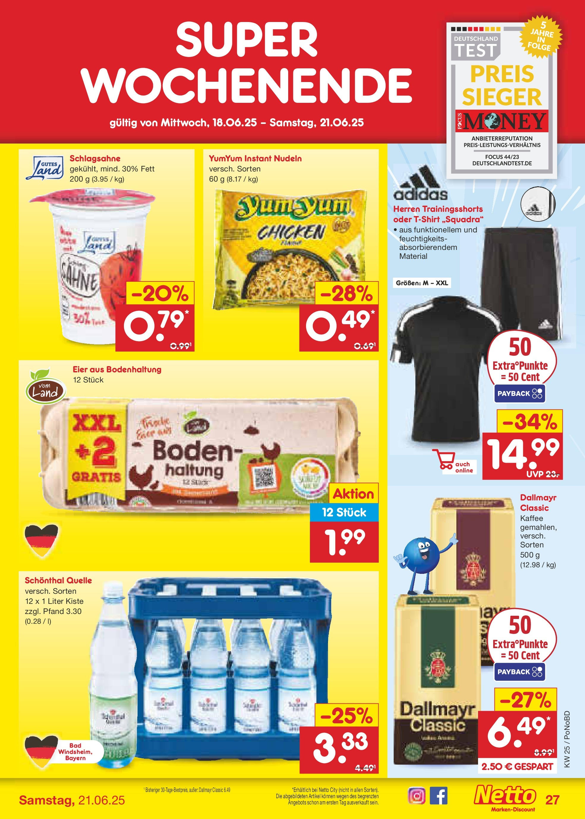 Netto Marken-Discount prospekt Selb (ab 15.06.2025) » Angebote | Seite: 39 | Produkte: T-Shirt, Kaffee, Dallmayr, Nudeln Netto Marken-Discount prospekt Selb (ab 15.06.2025) » Angebote | Seite: 39 | Produkte: T-Shirt, Kaffee, Dallmayr, Nudeln