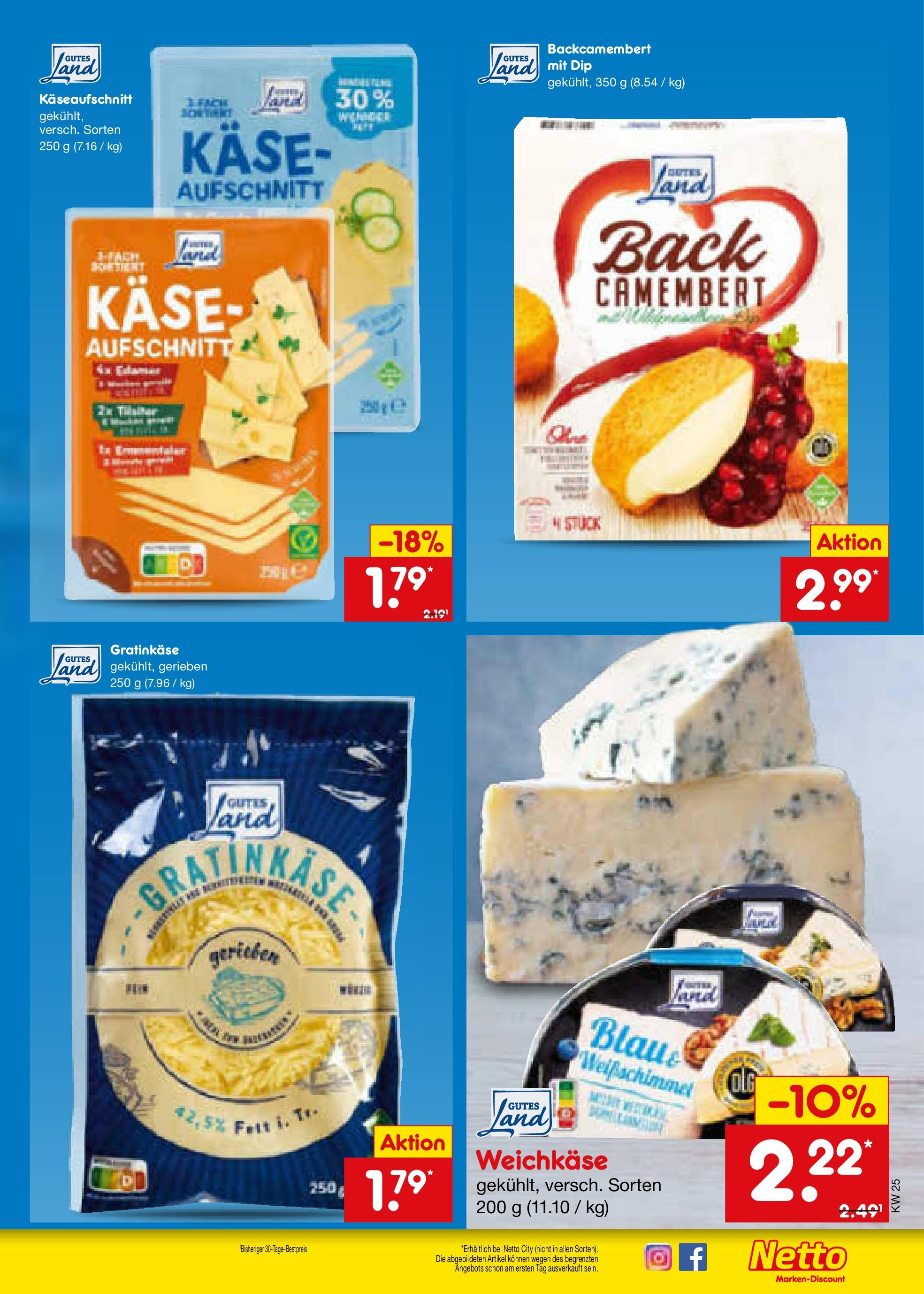 Netto Marken-Discount prospekt Elxleben (ab 15.06.2025) » Angebote | Seite: 17 | Produkte: Käse Netto Marken-Discount prospekt Elxleben (ab 15.06.2025) » Angebote | Seite: 17 | Produkte: Käse
