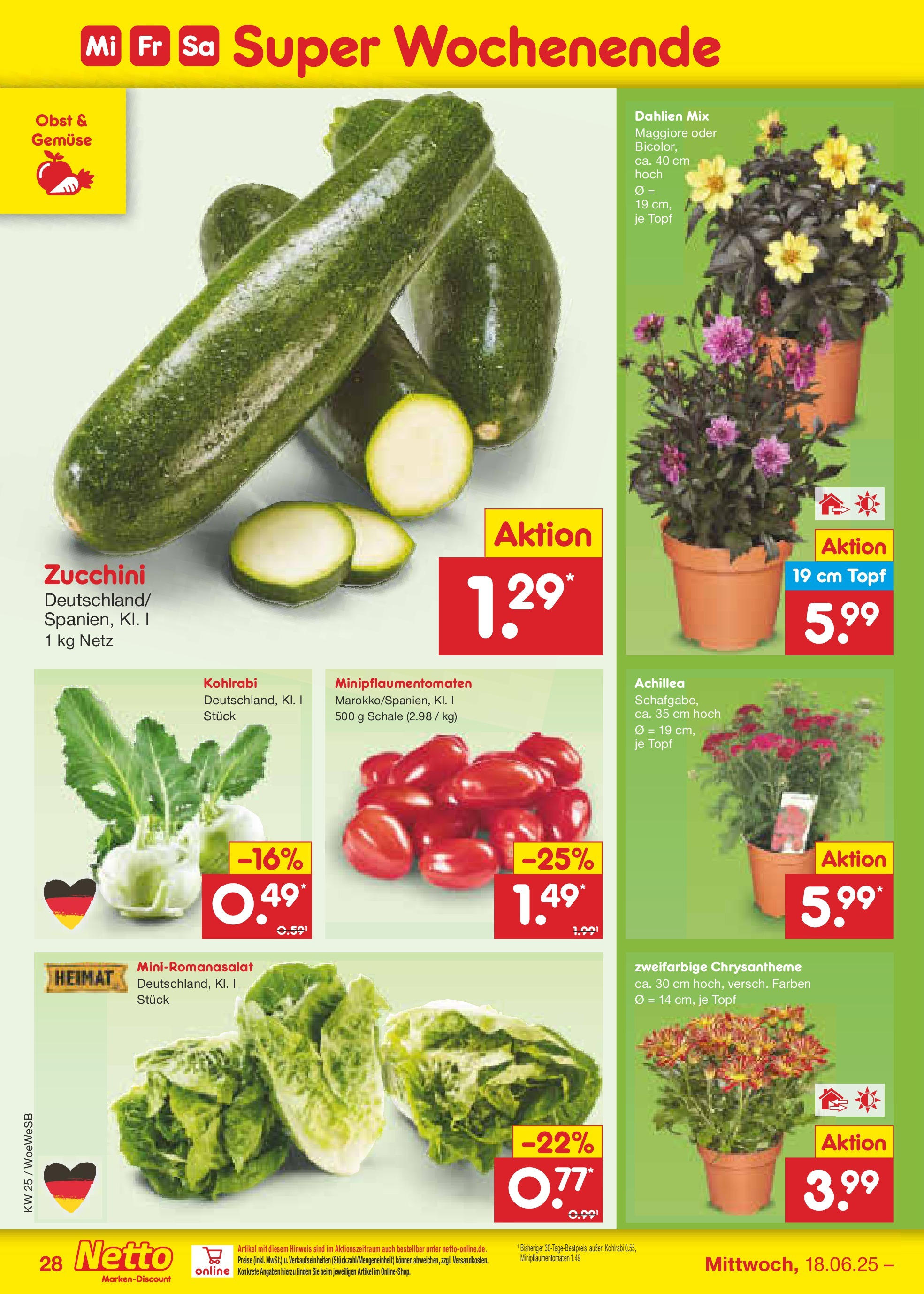 Netto Marken-Discount prospekt Katzweiler (ab 15.06.2025) » Angebote | Seite: 40 | Produkte: Kohlrabi, Gemüse, Obst, Zucchini Netto Marken-Discount prospekt Katzweiler (ab 15.06.2025) » Angebote | Seite: 40 | Produkte: Kohlrabi, Gemüse, Obst, Zucchini