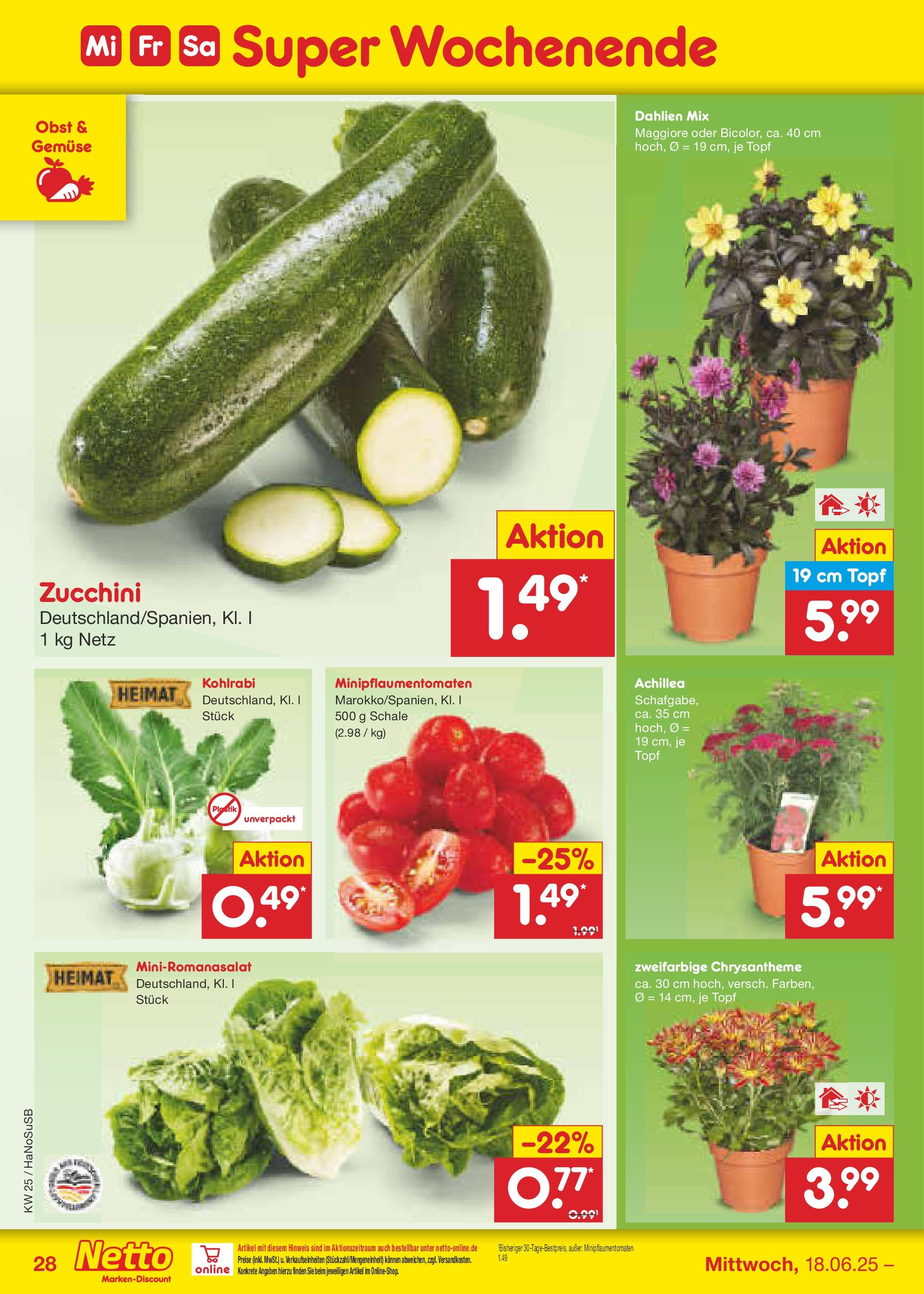 Netto Marken-Discount prospekt Schwerte-Geisecke (ab 15.06.2025) » Angebote | Seite: 40 | Produkte: Kohlrabi, Gemüse, Obst, Zucchini Netto Marken-Discount prospekt Schwerte-Geisecke (ab 15.06.2025) » Angebote | Seite: 40 | Produkte: Kohlrabi, Gemüse, Obst, Zucchini