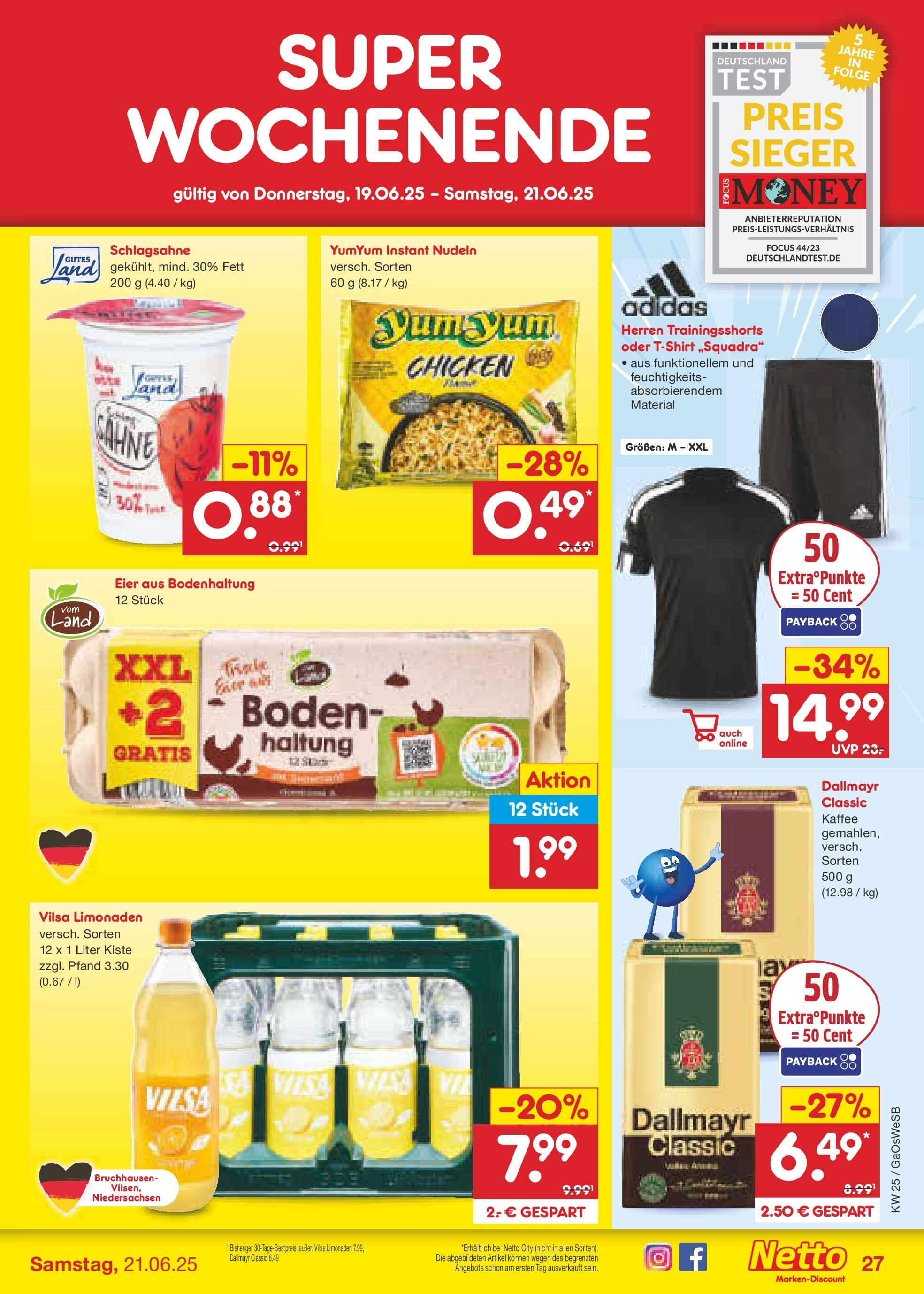 Netto Marken-Discount prospekt Bremen-Lesum (ab 15.06.2025) » Angebote | Seite: 39 | Produkte: Schlagsahne, Kaffee, Nudeln, Sahne Netto Marken-Discount prospekt Bremen-Lesum (ab 15.06.2025) » Angebote | Seite: 39 | Produkte: Schlagsahne, Kaffee, Nudeln, Sahne