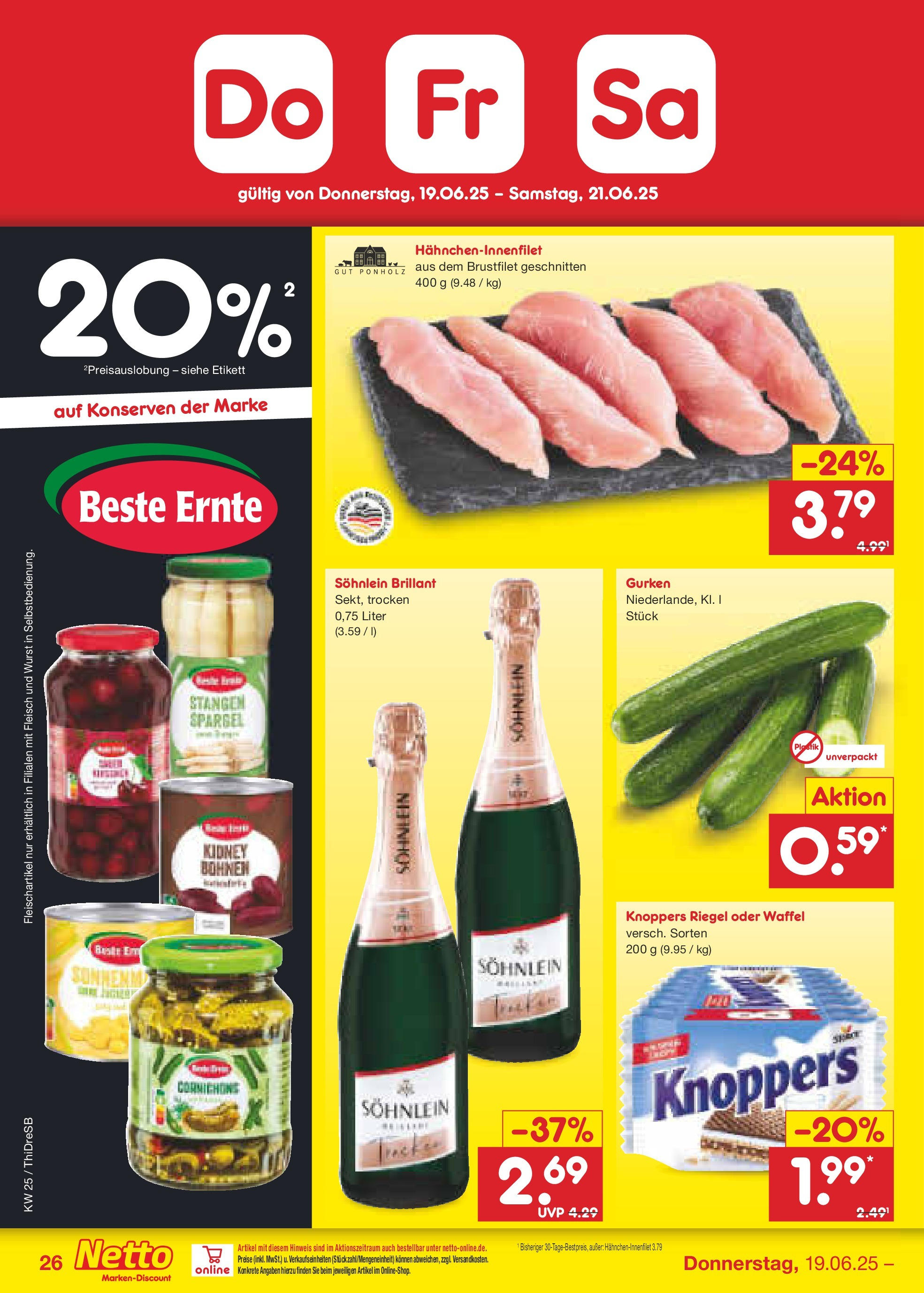 Netto Marken-Discount prospekt Dresden (ab 15.06.2025) » Angebote | Seite: 38 | Produkte: Spargel, Wurst, Fleisch, Gurken Netto Marken-Discount prospekt Dresden (ab 15.06.2025) » Angebote | Seite: 38 | Produkte: Spargel, Wurst, Fleisch, Gurken