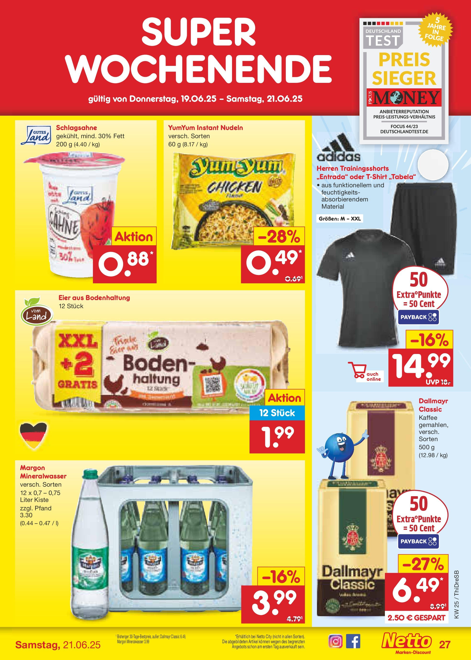 Netto Marken-Discount prospekt Dresden (ab 15.06.2025) » Angebote | Seite: 39 | Produkte: T-Shirt, Kaffee, Mineralwasser, Dallmayr Netto Marken-Discount prospekt Dresden (ab 15.06.2025) » Angebote | Seite: 39 | Produkte: T-Shirt, Kaffee, Mineralwasser, Dallmayr