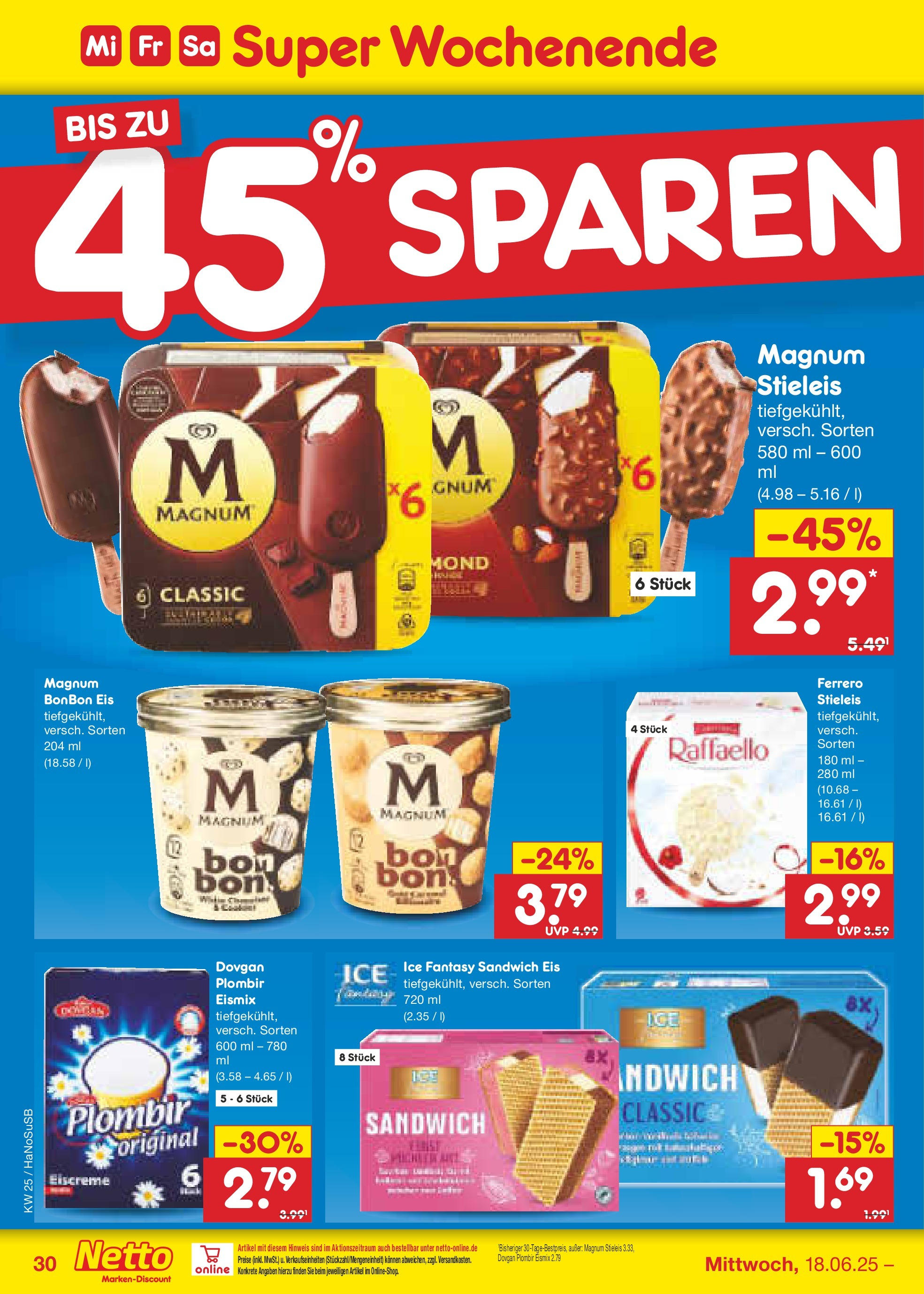 Netto Marken-Discount prospekt Schwerte-Geisecke (ab 15.06.2025) » Angebote | Seite: 42 | Produkte: Raffaello, Eiscreme, Eis Netto Marken-Discount prospekt Schwerte-Geisecke (ab 15.06.2025) » Angebote | Seite: 42 | Produkte: Raffaello, Eiscreme, Eis