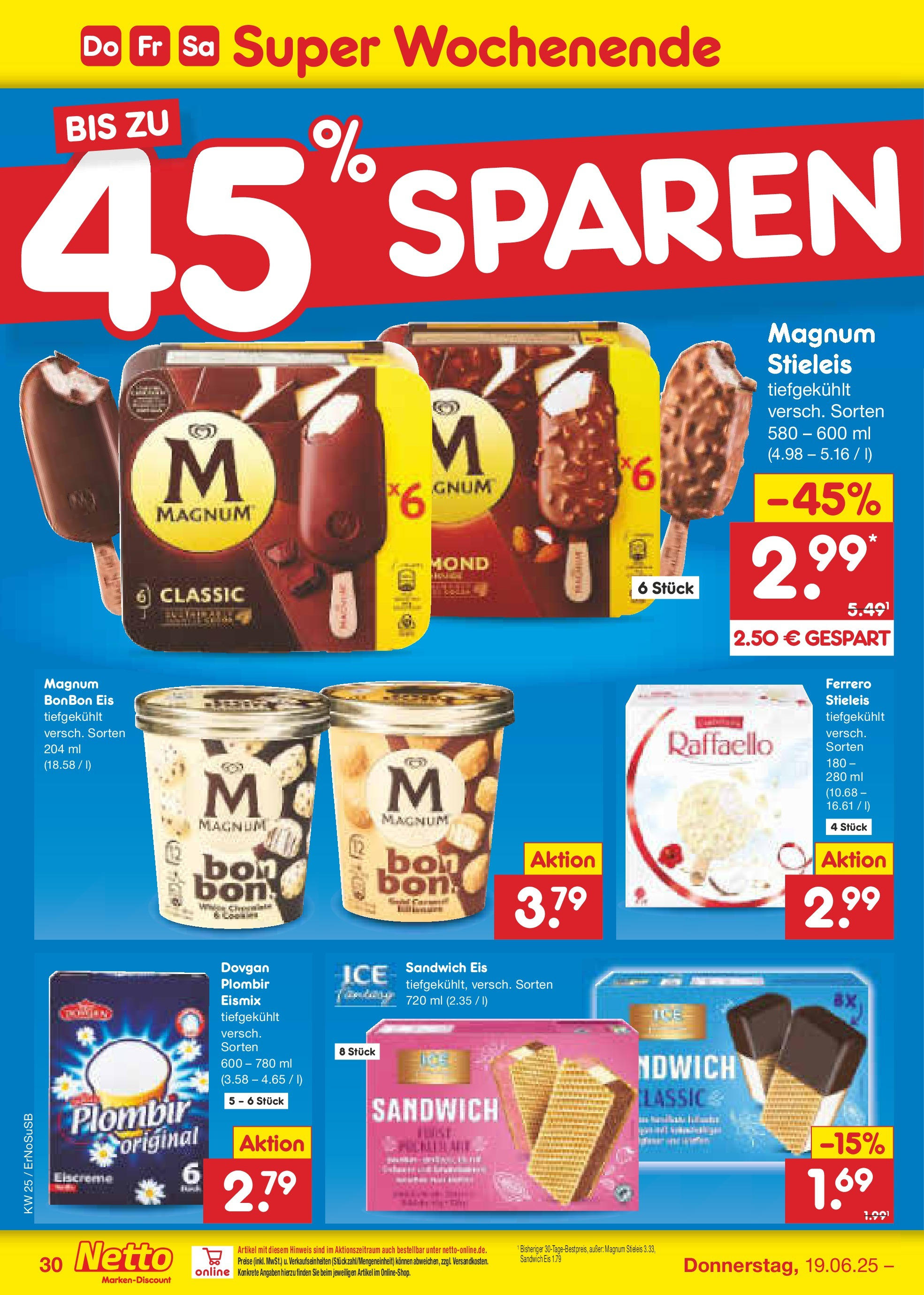 Netto Marken-Discount prospekt Elxleben (ab 15.06.2025) » Angebote | Seite: 46 | Produkte: Raffaello, Eiscreme, Eis Netto Marken-Discount prospekt Elxleben (ab 15.06.2025) » Angebote | Seite: 46 | Produkte: Raffaello, Eiscreme, Eis