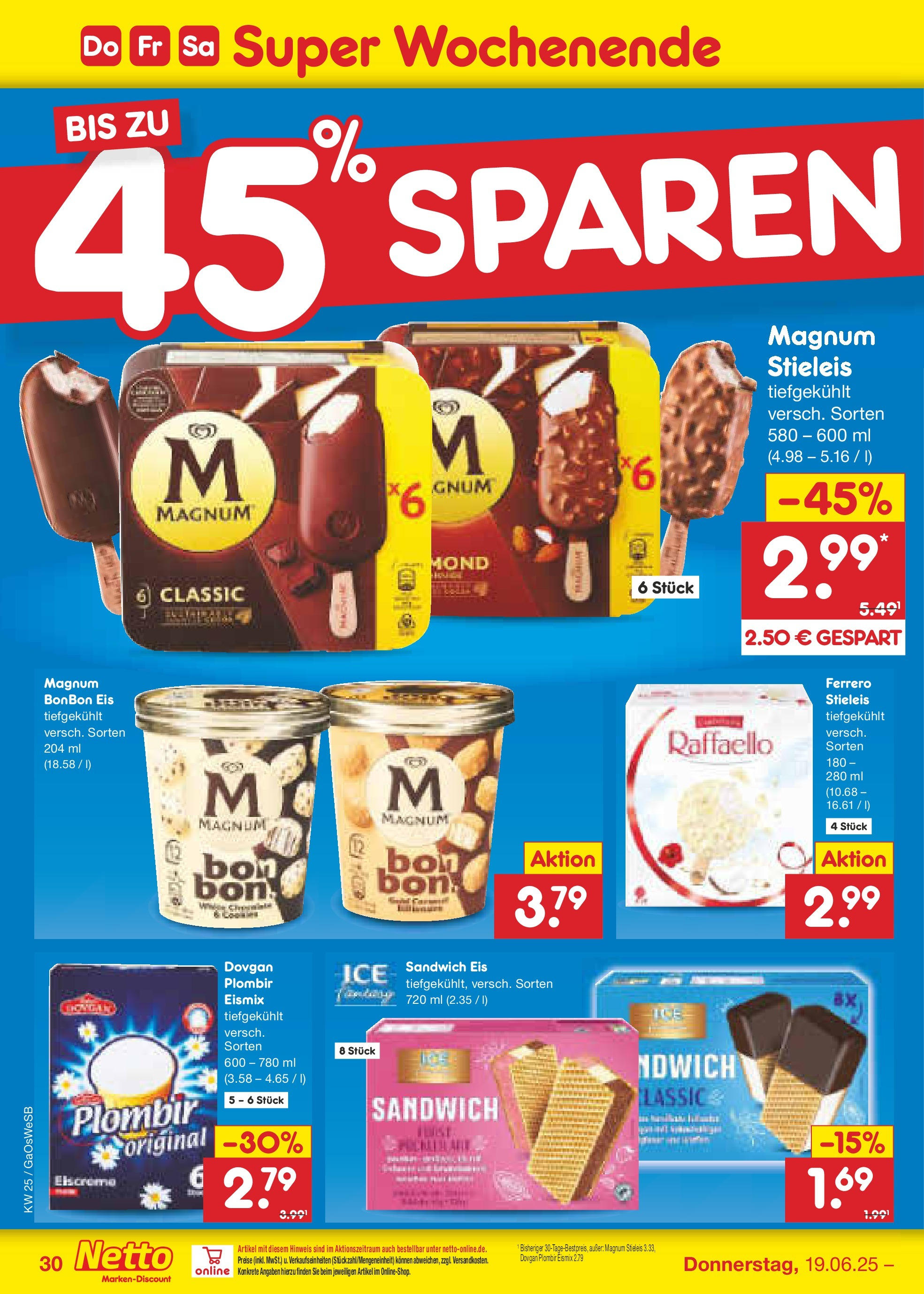 Netto Marken-Discount prospekt Bremen-Lesum (ab 15.06.2025) » Angebote | Seite: 42 | Produkte: Raffaello, Eis Netto Marken-Discount prospekt Bremen-Lesum (ab 15.06.2025) » Angebote | Seite: 42 | Produkte: Raffaello, Eis