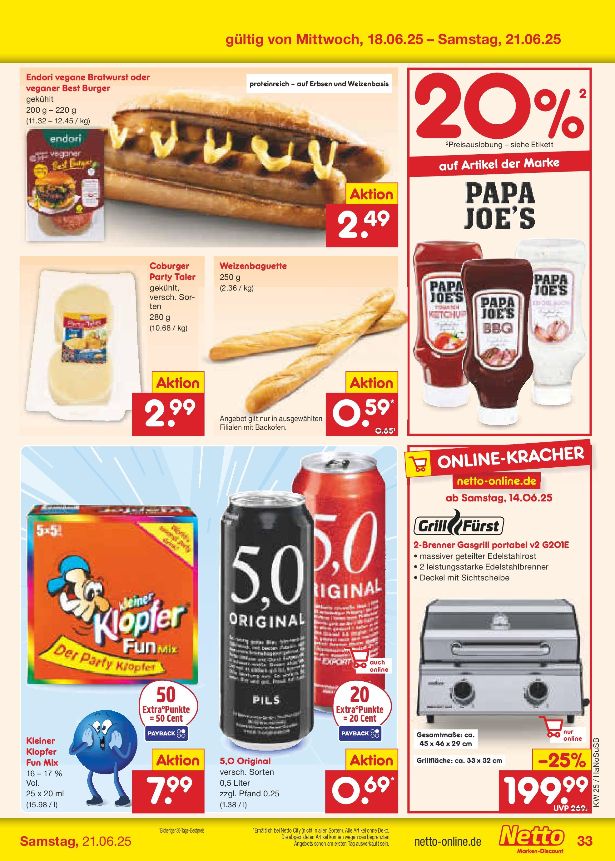 Netto Marken-Discount prospekt Schwerte-Geisecke (ab 15.06.2025) » Angebote | Seite: 47 | Produkte: Grill, Bratwurst, Burger, Baguette Netto Marken-Discount prospekt Schwerte-Geisecke (ab 15.06.2025) » Angebote | Seite: 47 | Produkte: Grill, Bratwurst, Burger, Baguette