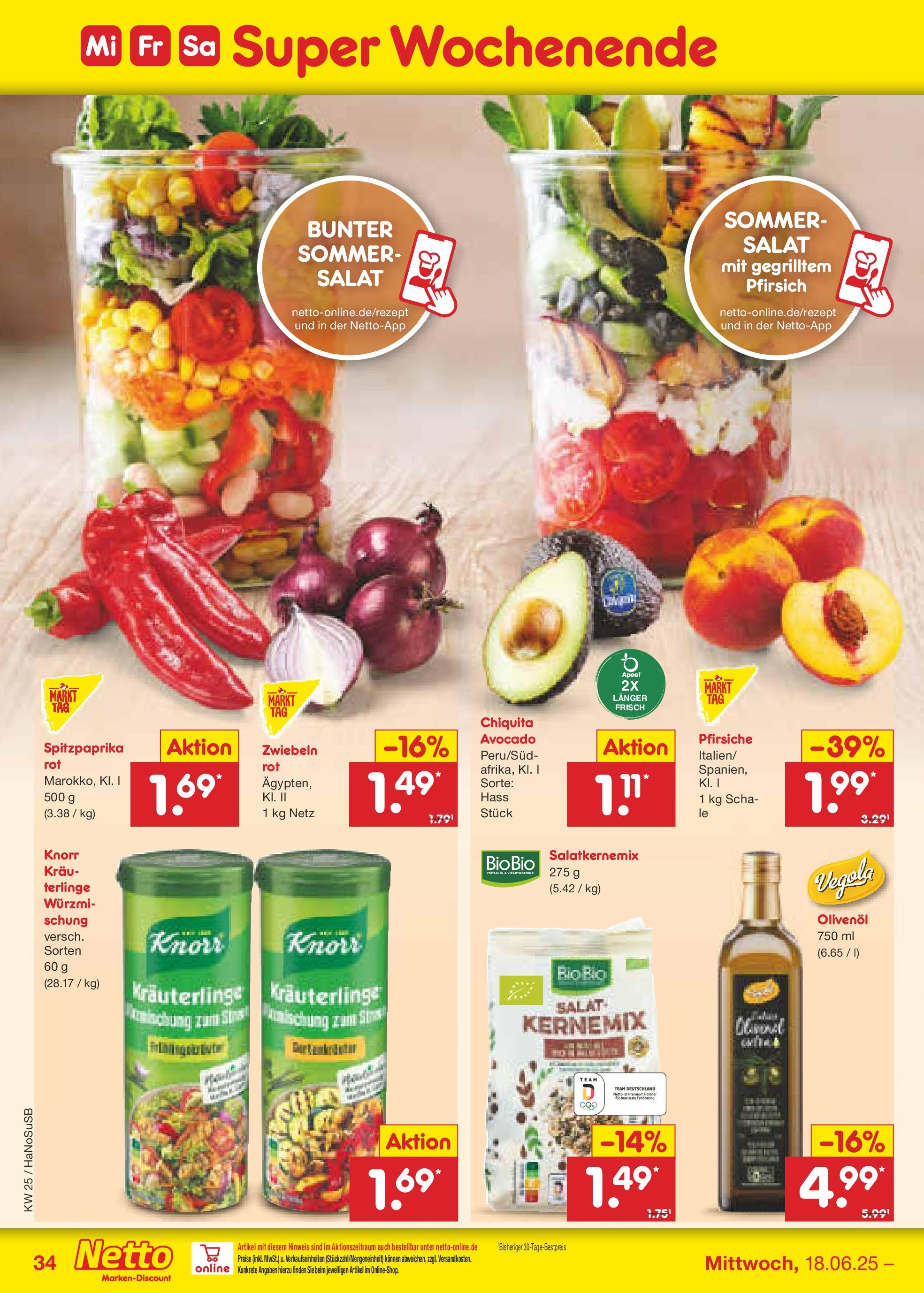 Netto Marken-Discount prospekt Schwerte-Geisecke (ab 15.06.2025) » Angebote | Seite: 48 | Produkte: Olivenol, Avocado, Zwiebeln, Pfirsich Netto Marken-Discount prospekt Schwerte-Geisecke (ab 15.06.2025) » Angebote | Seite: 48 | Produkte: Olivenol, Avocado, Zwiebeln, Pfirsich
