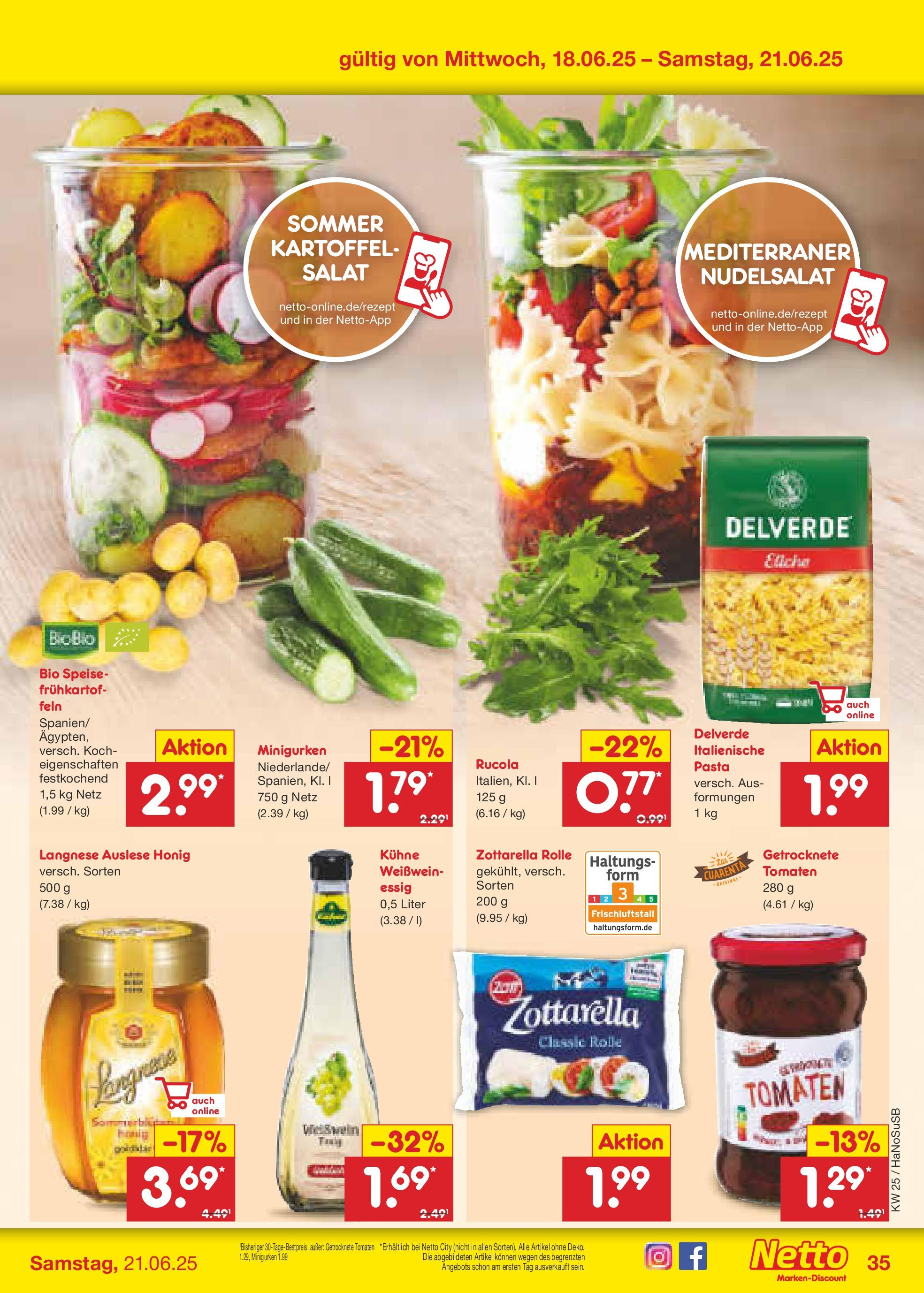 Netto Marken-Discount prospekt Schwerte-Geisecke (ab 15.06.2025) » Angebote | Seite: 49 | Produkte: Langnese, Essig, Weißwein, Tomaten Netto Marken-Discount prospekt Schwerte-Geisecke (ab 15.06.2025) » Angebote | Seite: 49 | Produkte: Langnese, Essig, Weißwein, Tomaten