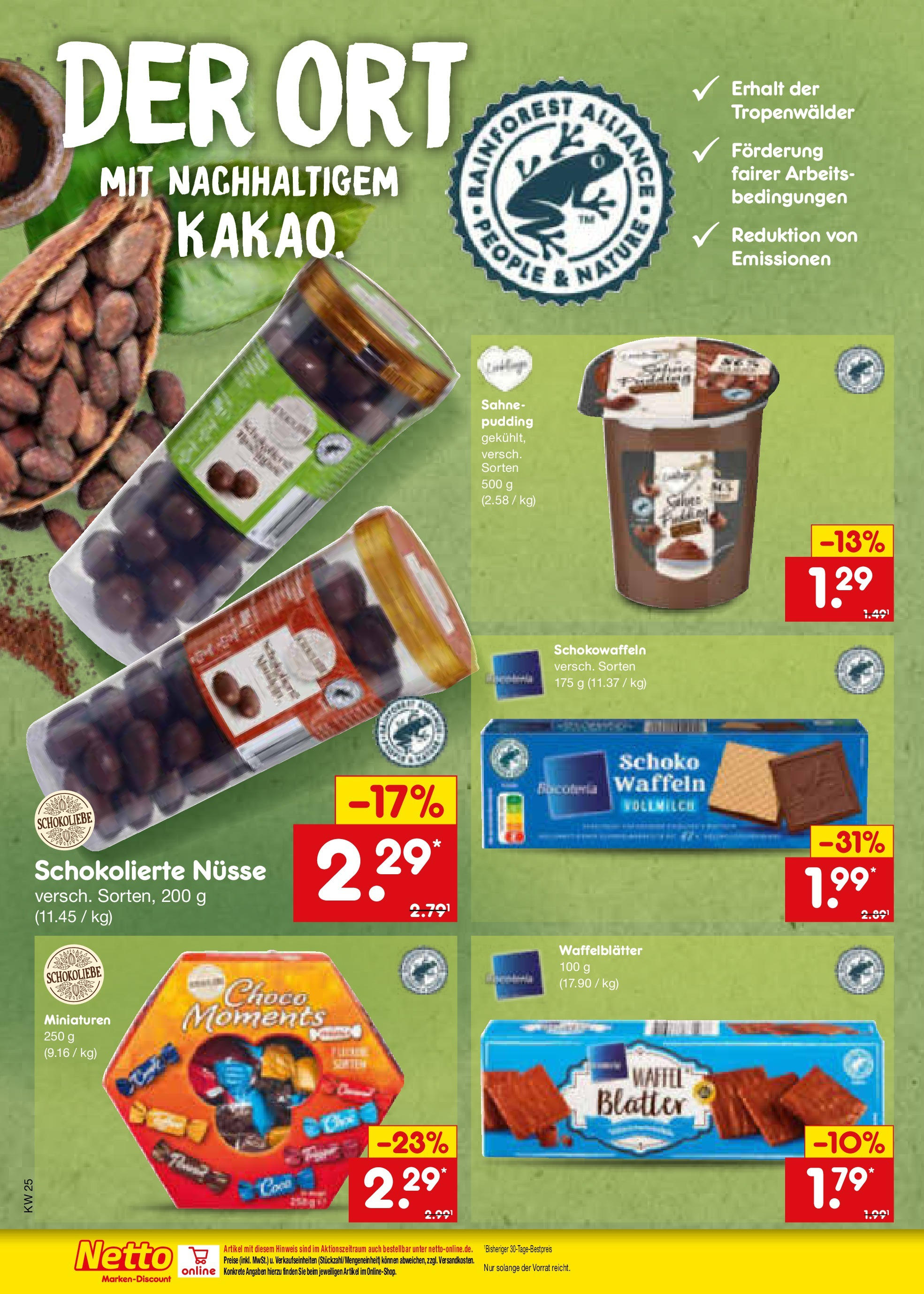 Netto Marken-Discount prospekt Elxleben (ab 15.06.2025) » Angebote | Seite: 48 | Produkte: Pudding, Waffeln, Nüsse, Sahne Netto Marken-Discount prospekt Elxleben (ab 15.06.2025) » Angebote | Seite: 48 | Produkte: Pudding, Waffeln, Nüsse, Sahne