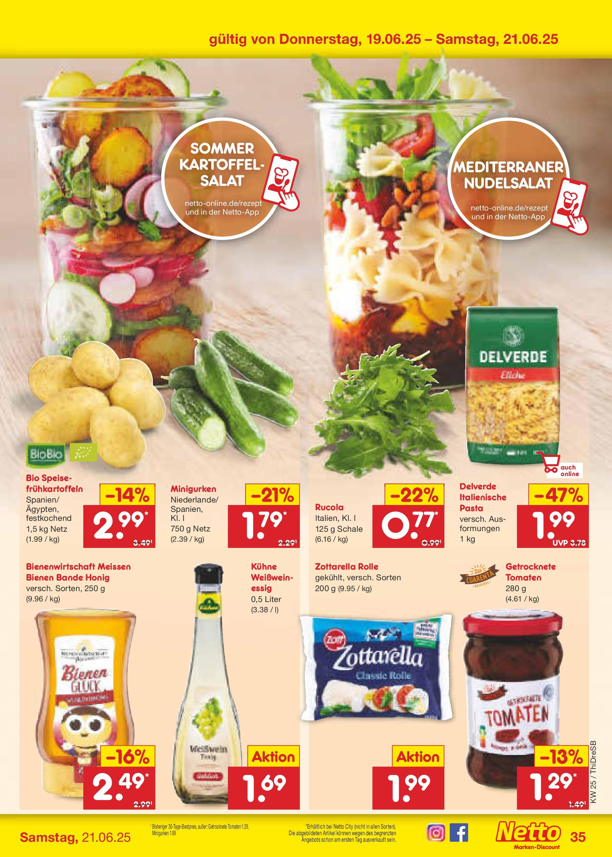 Netto Marken-Discount prospekt Dresden (ab 15.06.2025) » Angebote | Seite: 49 | Produkte: Weißwein, Mozzarella, Rucola, Pasta Netto Marken-Discount prospekt Dresden (ab 15.06.2025) » Angebote | Seite: 49 | Produkte: Weißwein, Mozzarella, Rucola, Pasta