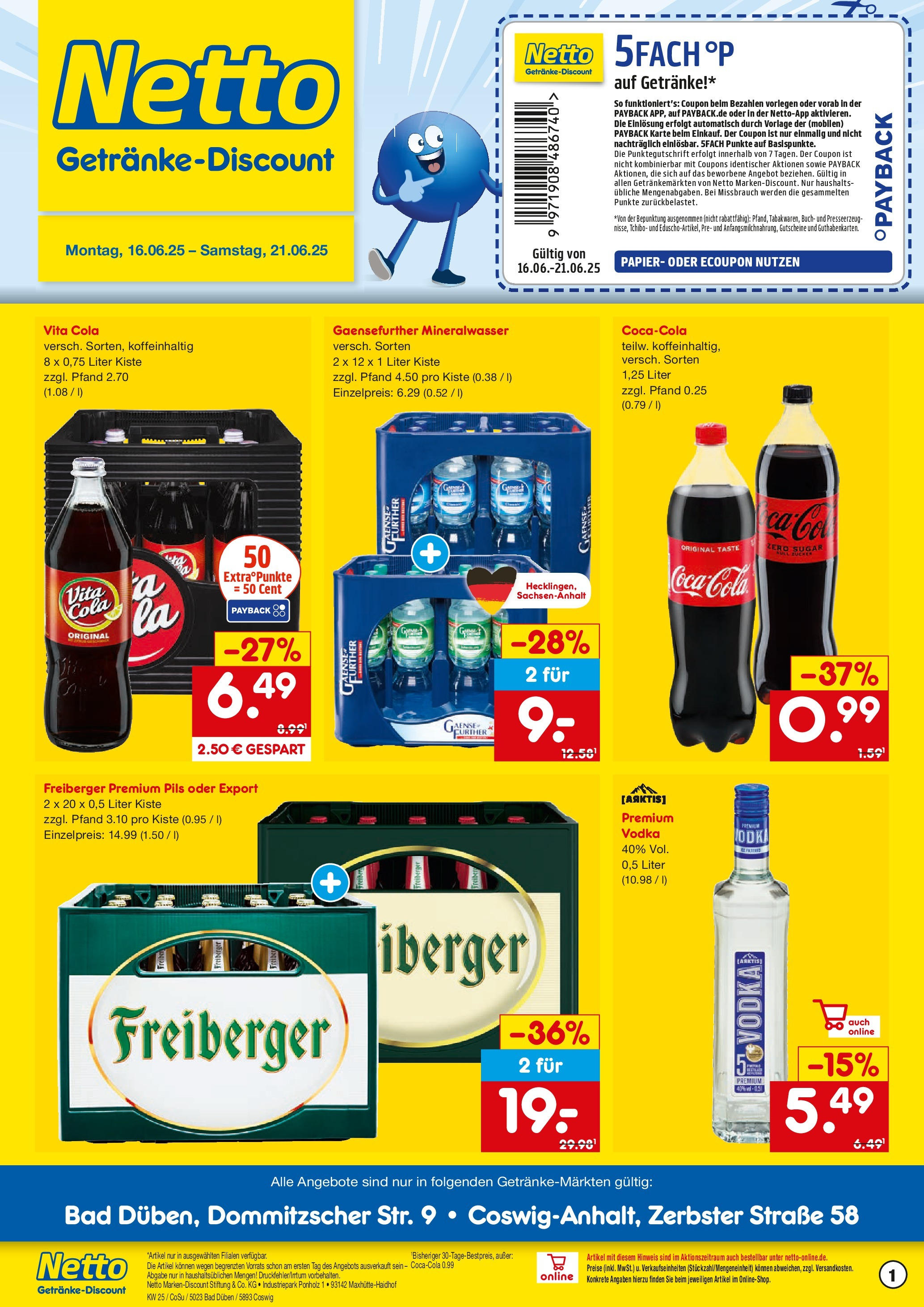 Netto Marken-Discount prospekt Coswig-Anhalt	 (ab 15.06.2025) » Angebote | Seite: 1