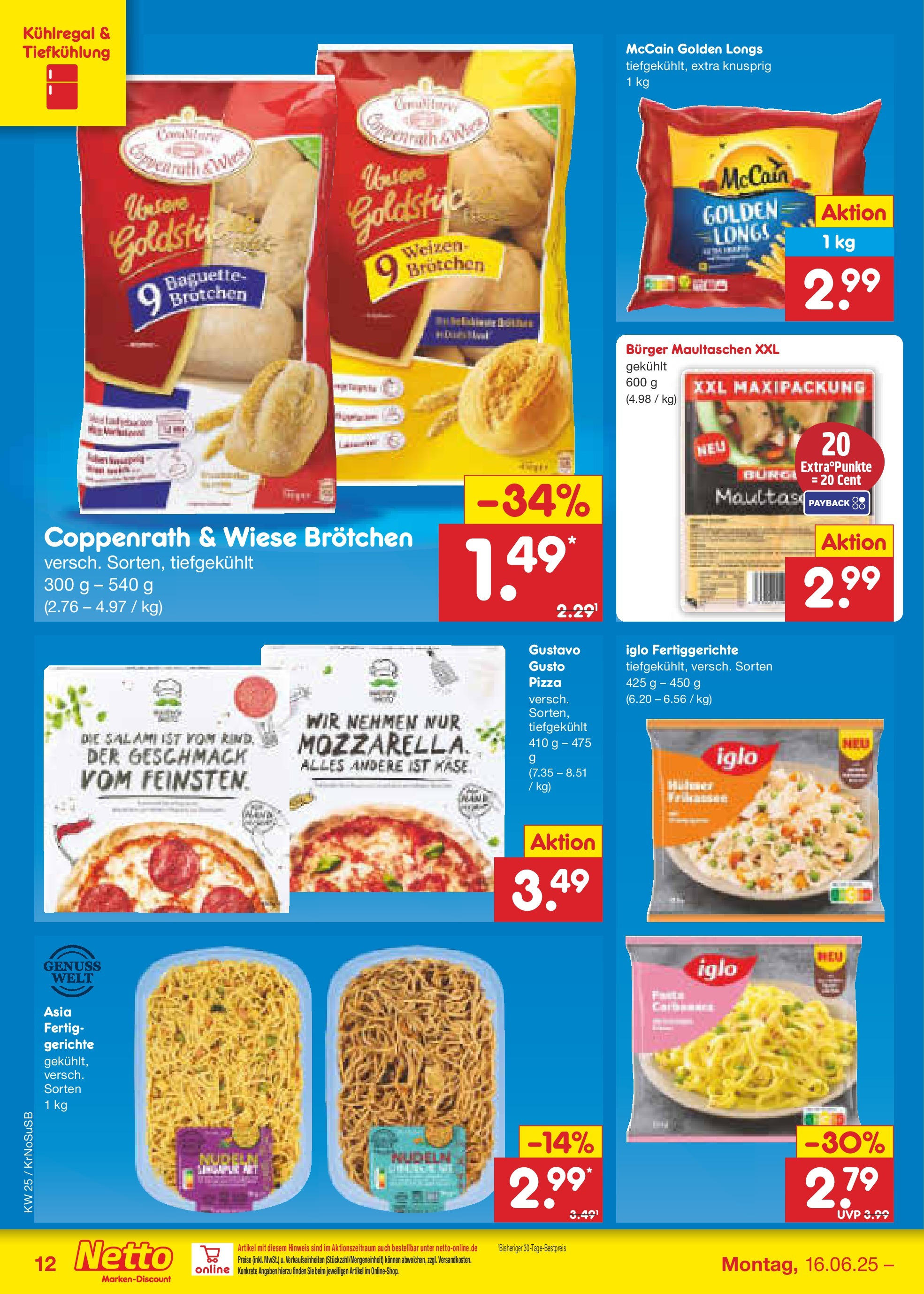 Netto Marken-Discount prospekt Jüchen (ab 15.06.2025) » Angebote | Seite: 14 | Produkte: Gustavo gusto, McCain, Fertiggerichte, Pasta Netto Marken-Discount prospekt Jüchen (ab 15.06.2025) » Angebote | Seite: 14 | Produkte: Gustavo gusto, McCain, Fertiggerichte, Pasta