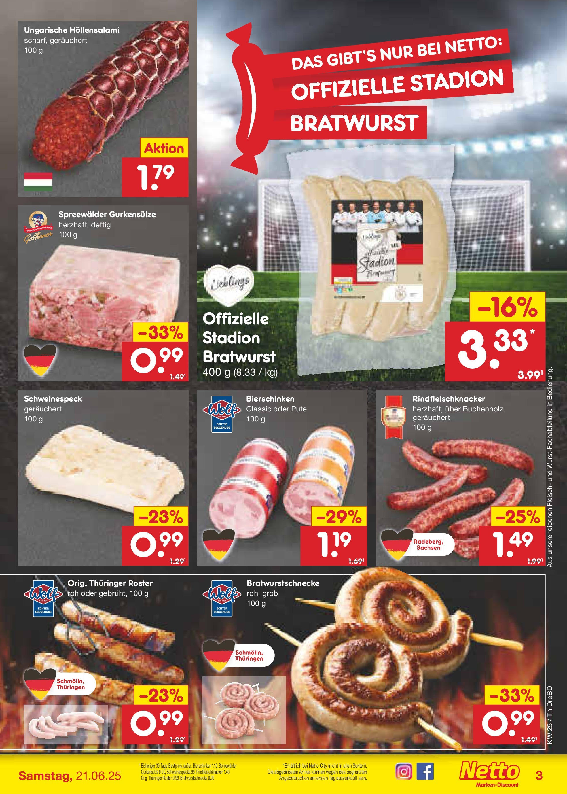 Netto Marken-Discount prospekt Dresden-Seidnitz (ab 15.06.2025) » Angebote | Seite: 3 | Produkte: Pute, Bratwurst, Fleisch Netto Marken-Discount prospekt Dresden-Seidnitz (ab 15.06.2025) » Angebote | Seite: 3 | Produkte: Pute, Bratwurst, Fleisch