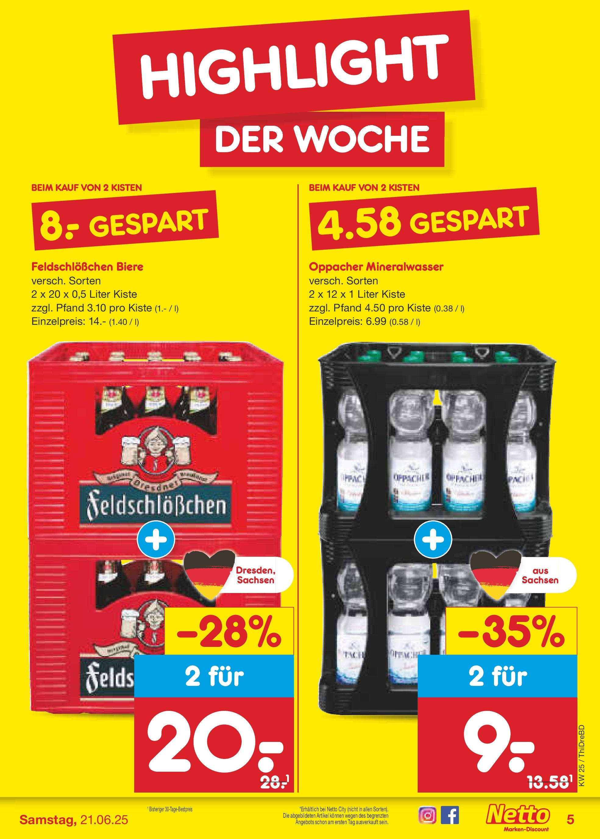 Netto Marken-Discount prospekt Dresden-Seidnitz (ab 15.06.2025) » Angebote | Seite: 5 | Produkte: Mineralwasser Netto Marken-Discount prospekt Dresden-Seidnitz (ab 15.06.2025) » Angebote | Seite: 5 | Produkte: Mineralwasser