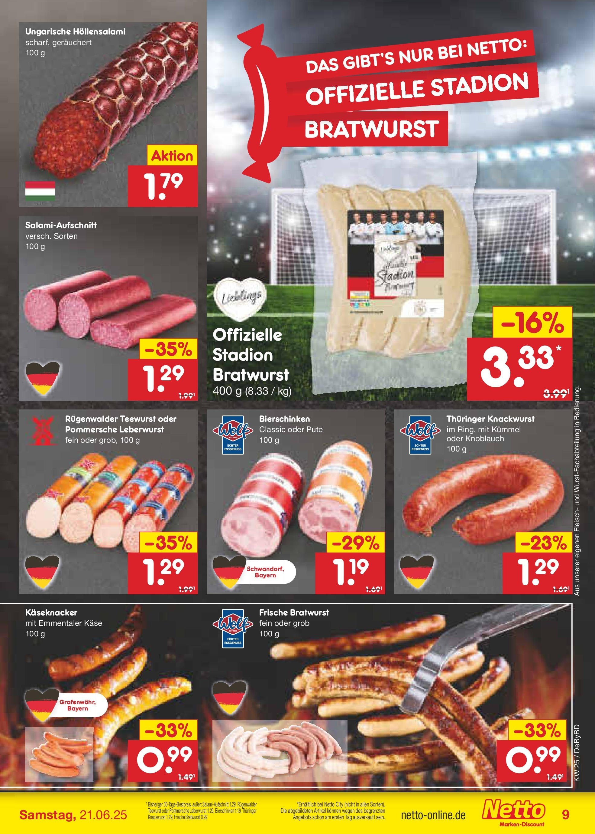 Netto Marken-Discount prospekt Buttenwiesen (ab 15.06.2025) » Angebote | Seite: 9 | Produkte: Pute, Käse, Salami, Fleisch Netto Marken-Discount prospekt Buttenwiesen (ab 15.06.2025) » Angebote | Seite: 9 | Produkte: Pute, Käse, Salami, Fleisch