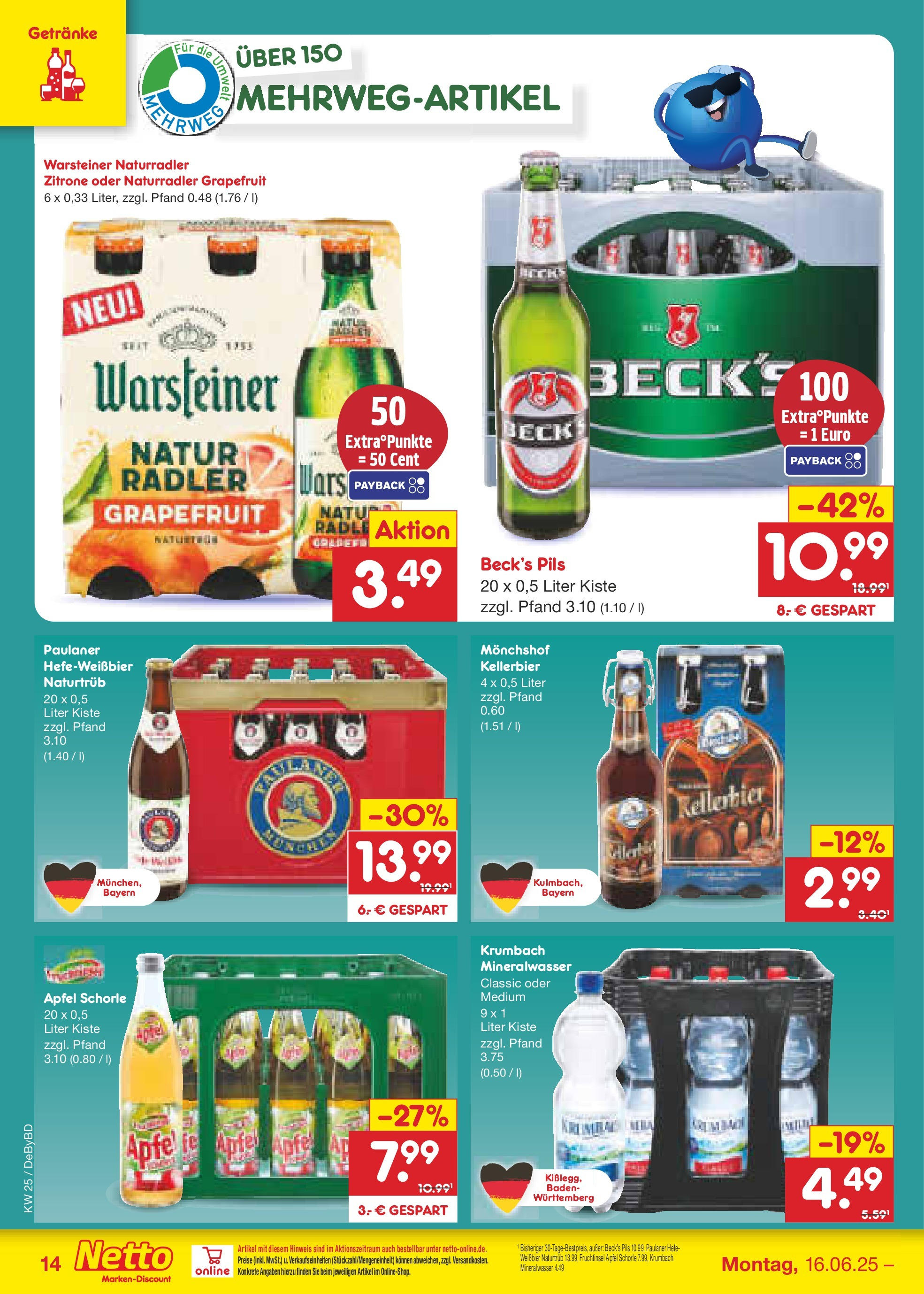 Netto Marken-Discount prospekt Buttenwiesen (ab 15.06.2025) » Angebote | Seite: 18 | Produkte: Grapefruit, Radler, Warsteiner, Zitrone Netto Marken-Discount prospekt Buttenwiesen (ab 15.06.2025) » Angebote | Seite: 18 | Produkte: Grapefruit, Radler, Warsteiner, Zitrone