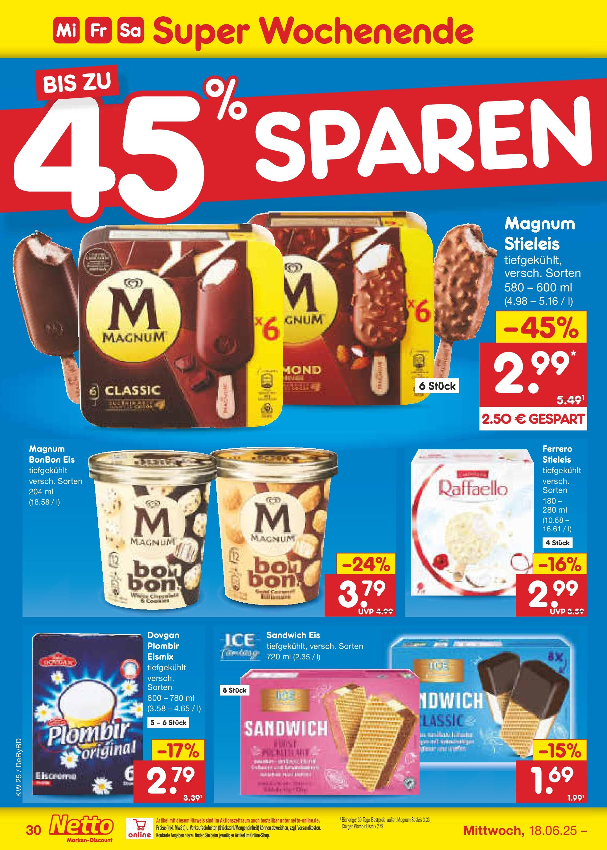 Netto Marken-Discount prospekt Buttenwiesen (ab 15.06.2025) » Angebote | Seite: 42 | Produkte: Raffaello, Eis Netto Marken-Discount prospekt Buttenwiesen (ab 15.06.2025) » Angebote | Seite: 42 | Produkte: Raffaello, Eis