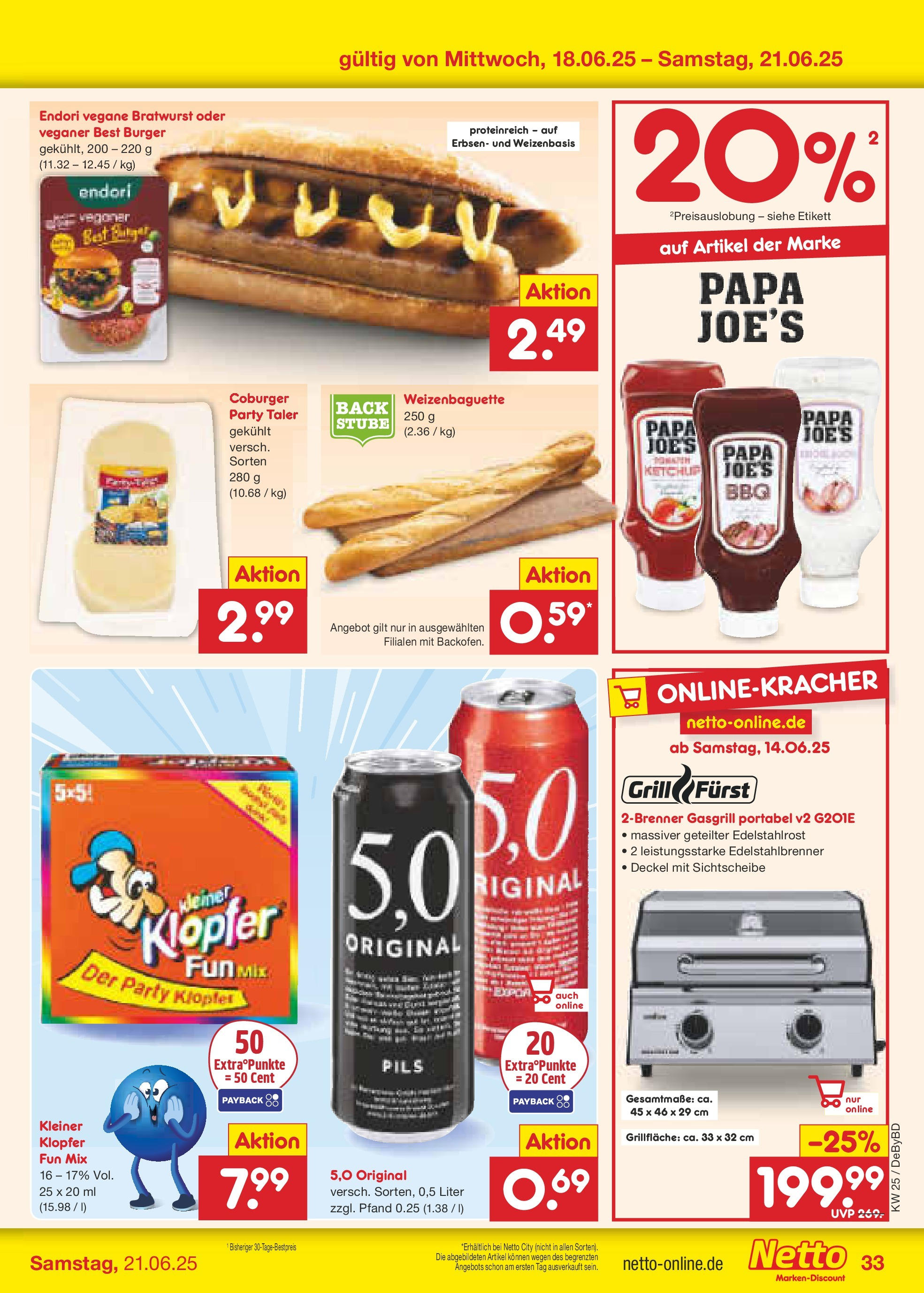 Netto Marken-Discount prospekt Buttenwiesen (ab 15.06.2025) » Angebote | Seite: 47 | Produkte: Grill, Bratwurst, Baguette, Erbsen Netto Marken-Discount prospekt Buttenwiesen (ab 15.06.2025) » Angebote | Seite: 47 | Produkte: Grill, Bratwurst, Baguette, Erbsen