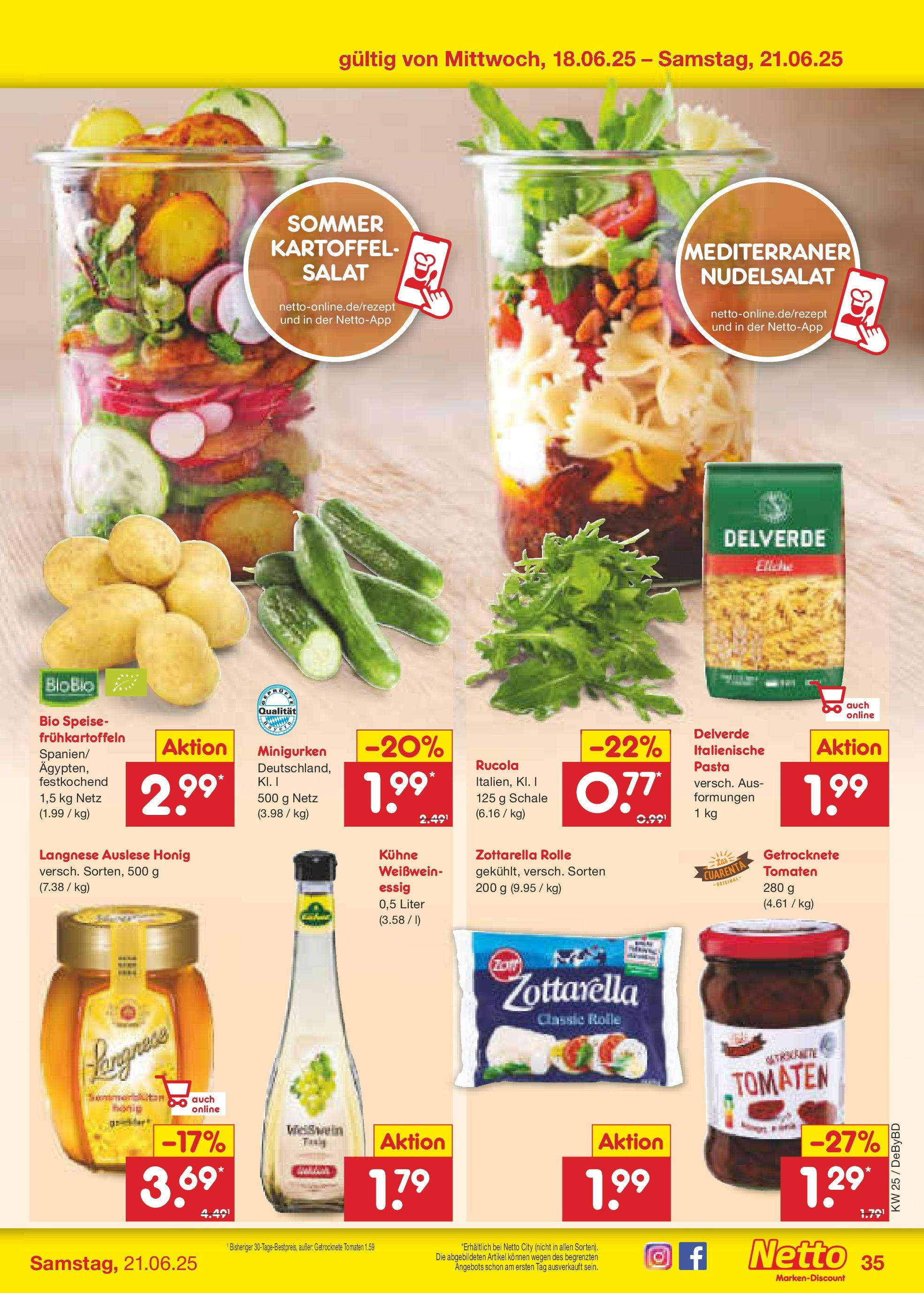 Netto Marken-Discount prospekt Buttenwiesen (ab 15.06.2025) » Angebote | Seite: 49 | Produkte: Essig, Weißwein, Rucola, Salat Netto Marken-Discount prospekt Buttenwiesen (ab 15.06.2025) » Angebote | Seite: 49 | Produkte: Essig, Weißwein, Rucola, Salat