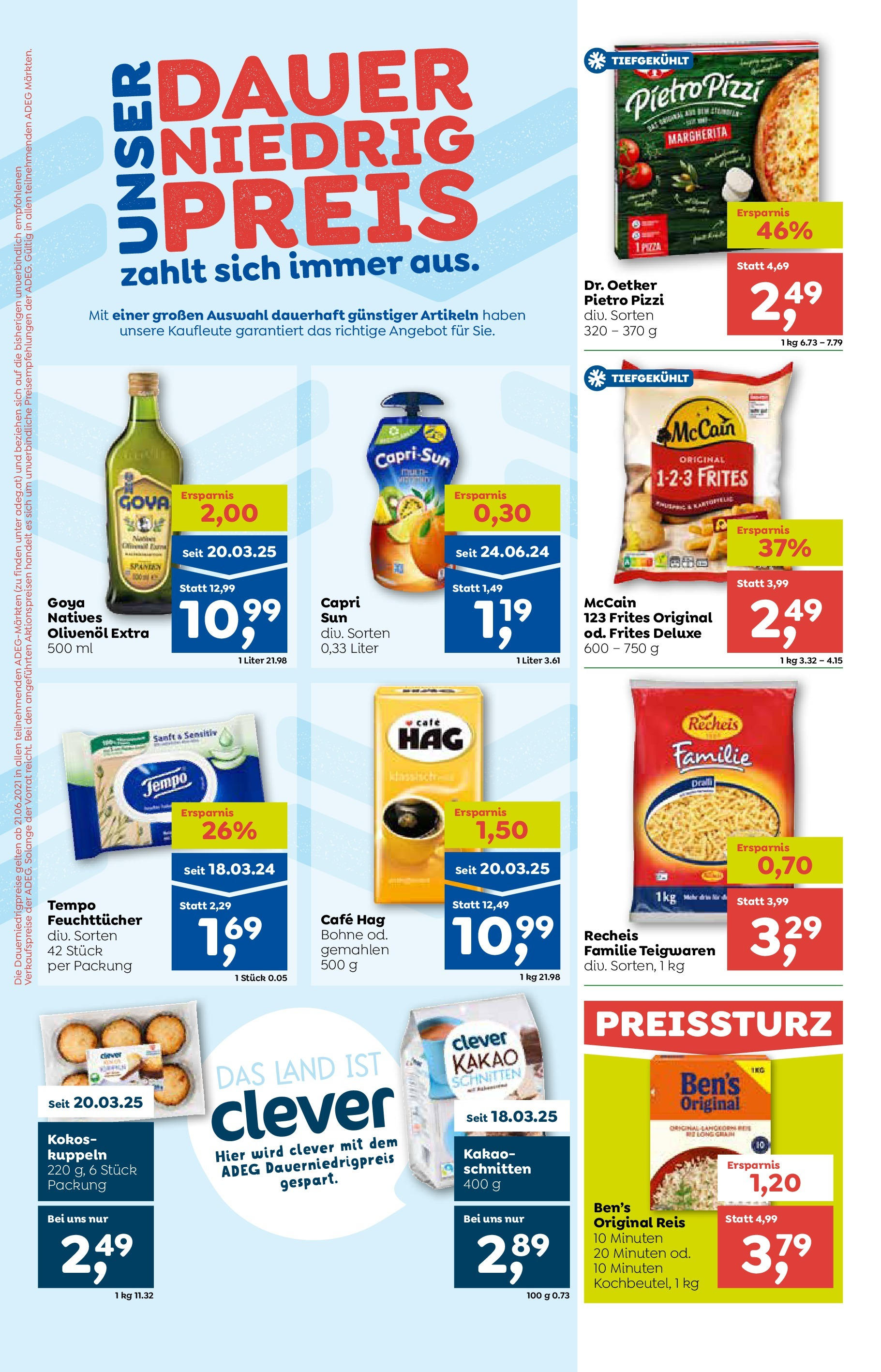 ADEG Hollersbach, Hohenberg, St. Magdalena von 18.06.2025 - Aktuelle Angebote | Seite: 6 | Produkte: Pizza, Reis