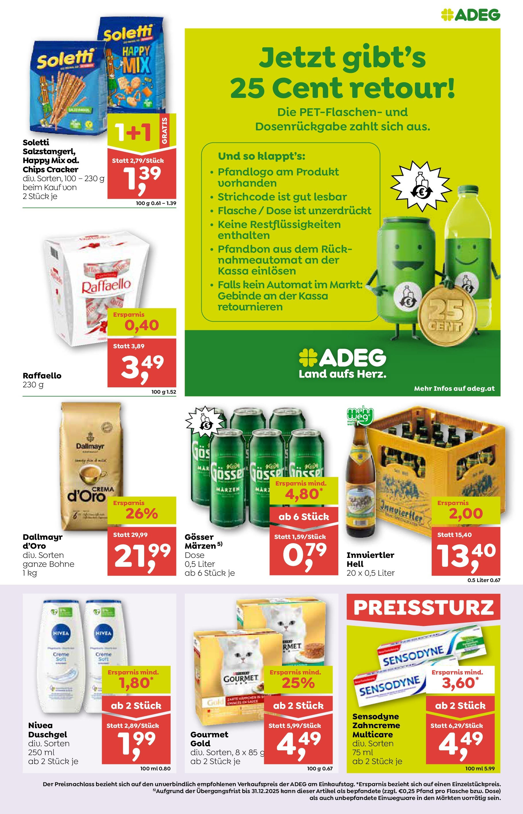 ADEG Hollersbach, Hohenberg, St. Magdalena von 18.06.2025 - Aktuelle Angebote | Seite: 7 | Produkte: Chips, Creme, Duschgel