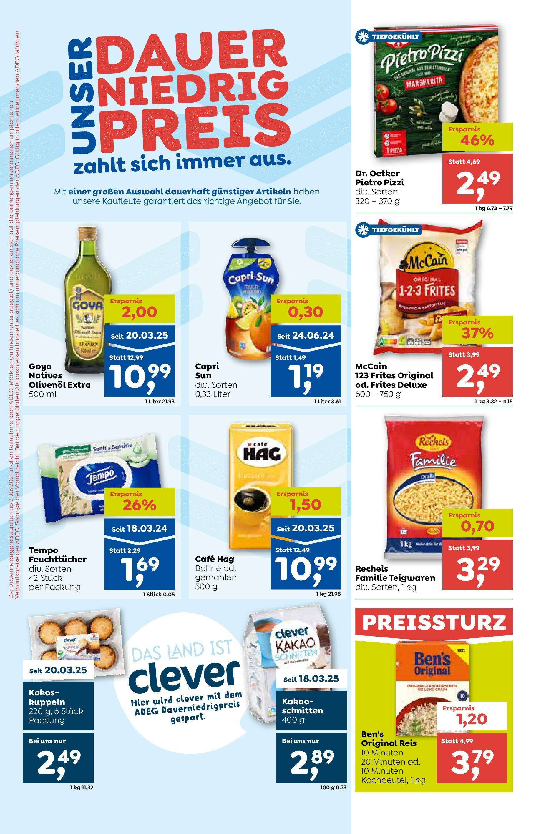 ADEG Sonntag, Laterns, Schoppernau von 18.06.2025 - Aktuelle Angebote | Seite: 6 | Produkte: Pizza, Reis