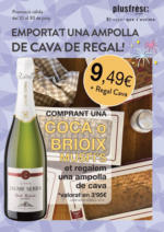 Plusfresc EMPORTA'T UNA AMPOLLA DE CAVA DE REGAL! - hasta el 30.06.2025