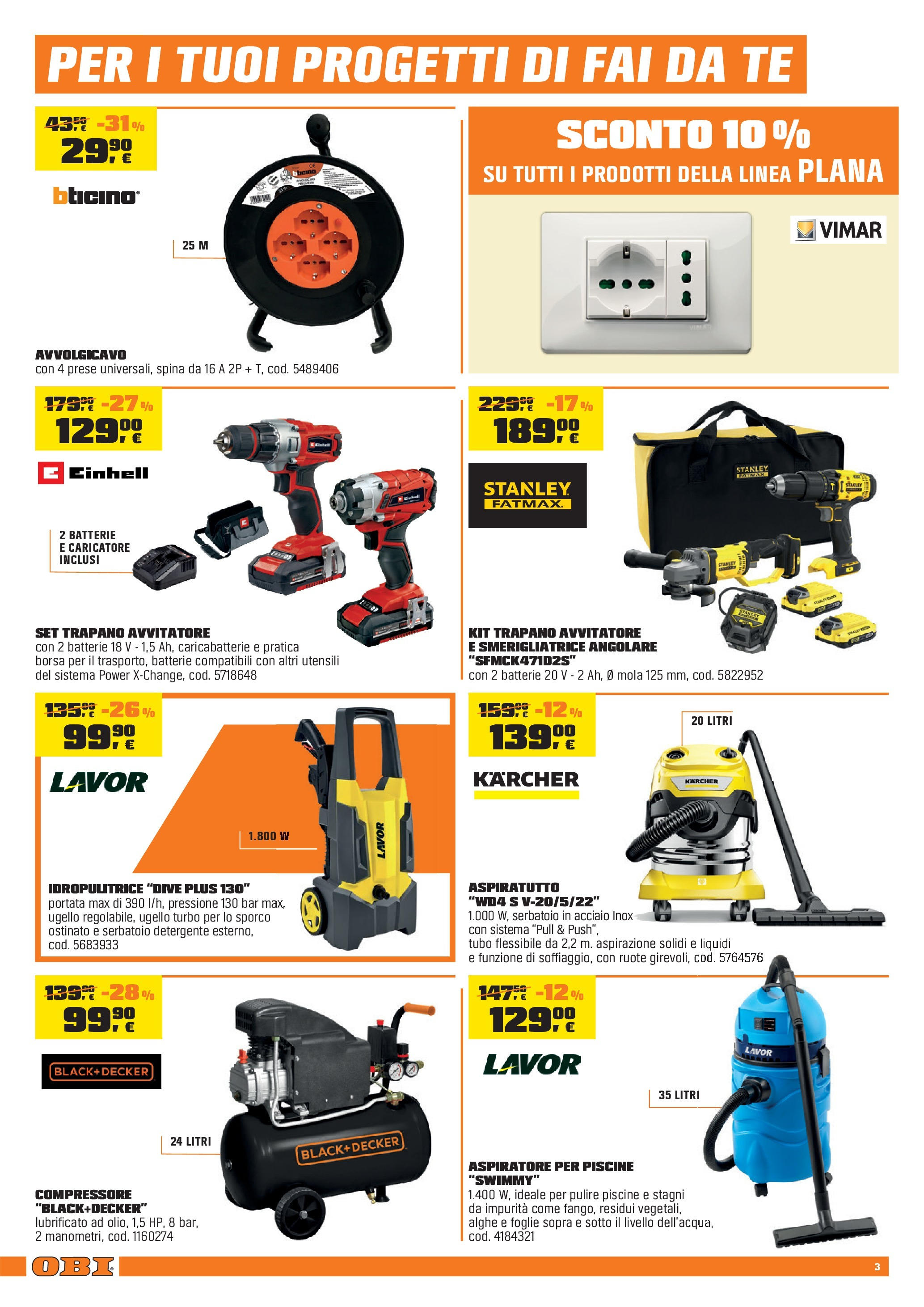 Nuovo Volantino OBI	 dal 12/06/2025 > offerte anteprima 🛍️ | Pagina: 3 | Prodotti: Tè, Avvitatore, Tubo, Batterie