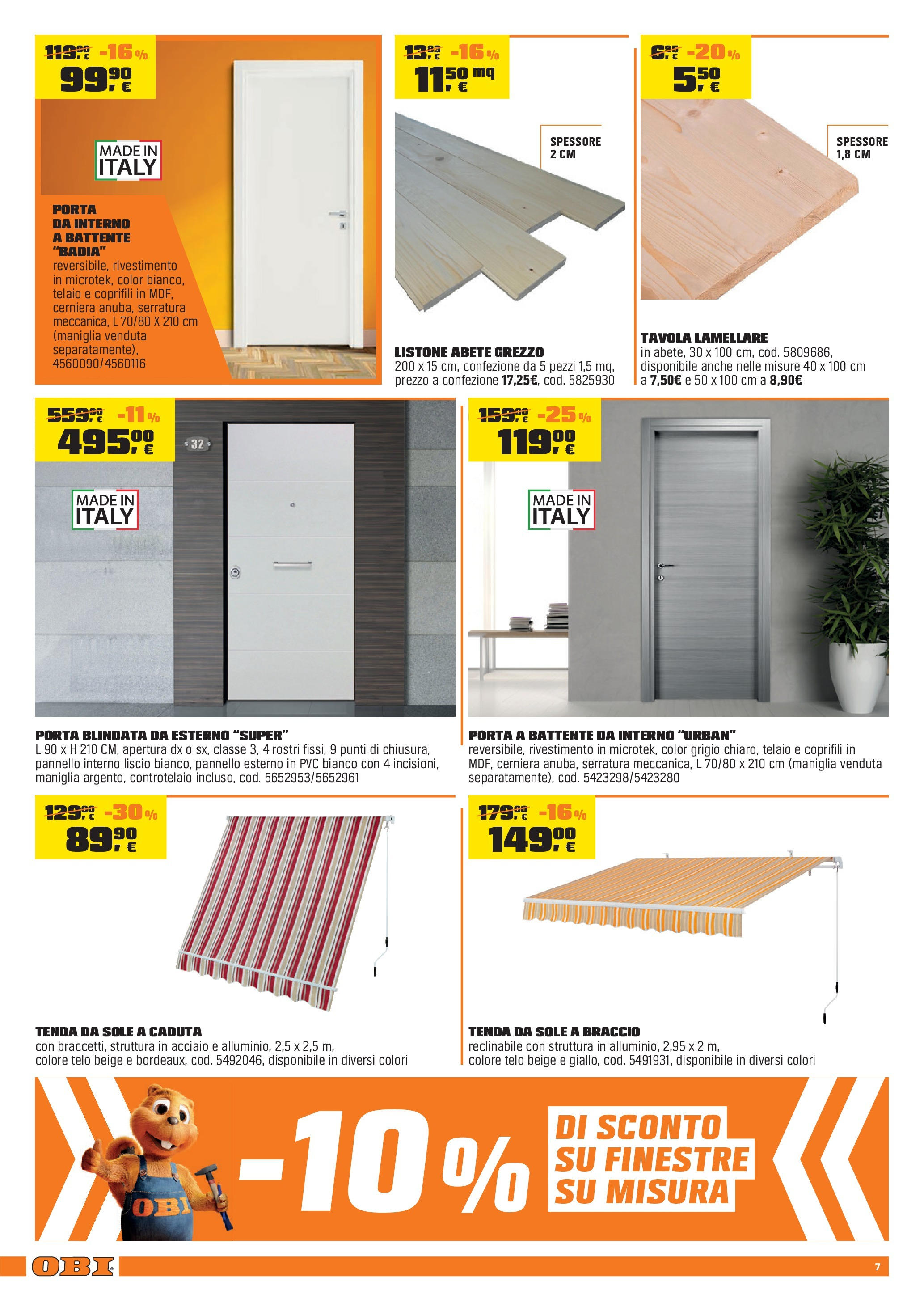 Nuovo Volantino OBI	 dal 12/06/2025 > offerte anteprima 🛍️ | Pagina: 7 | Prodotti: Tenda da sole, Tenda