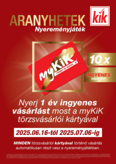 Kik - Akciós újság Kik megtekintése, amely érvényes 2025.06.16.-től