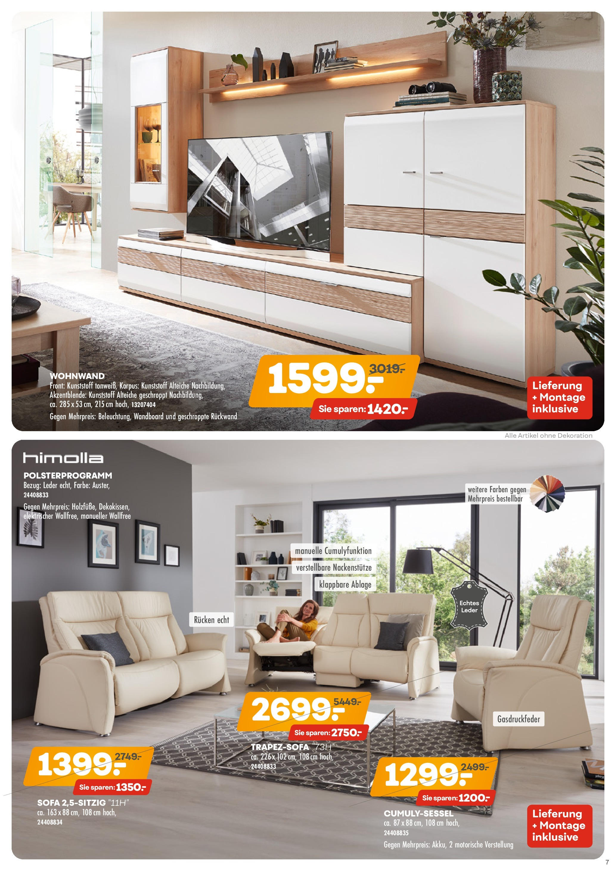 Möbel Kraft - Wohntrends Sommer (ab 03.06.2025) zum Blättern | Seite: 7 | Produkte: Wohnwand, Wandboard, Sofa