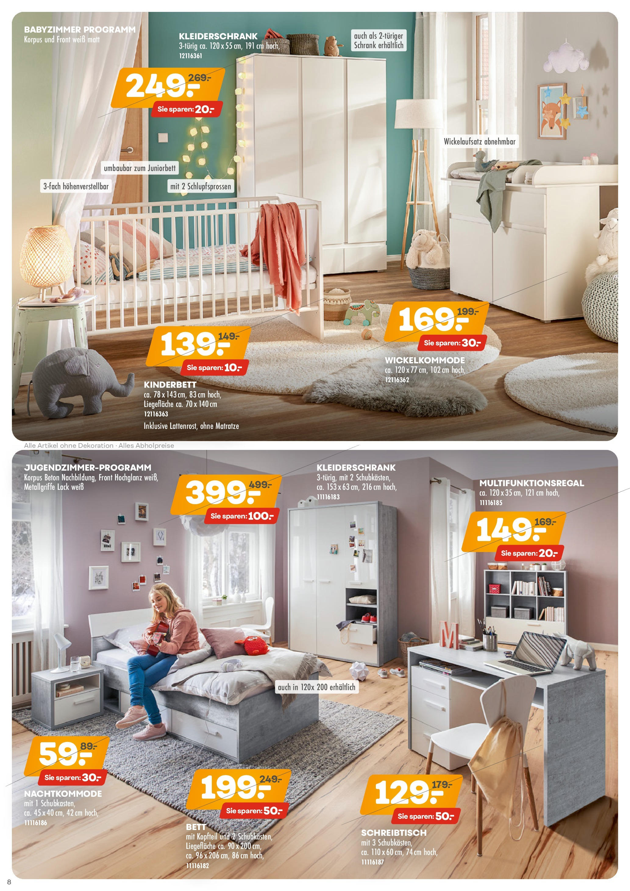 Möbel Kraft - Wohntrends Sommer (ab 03.06.2025) zum Blättern | Seite: 8 | Produkte: Matratze, Kleiderschrank, Schrank
