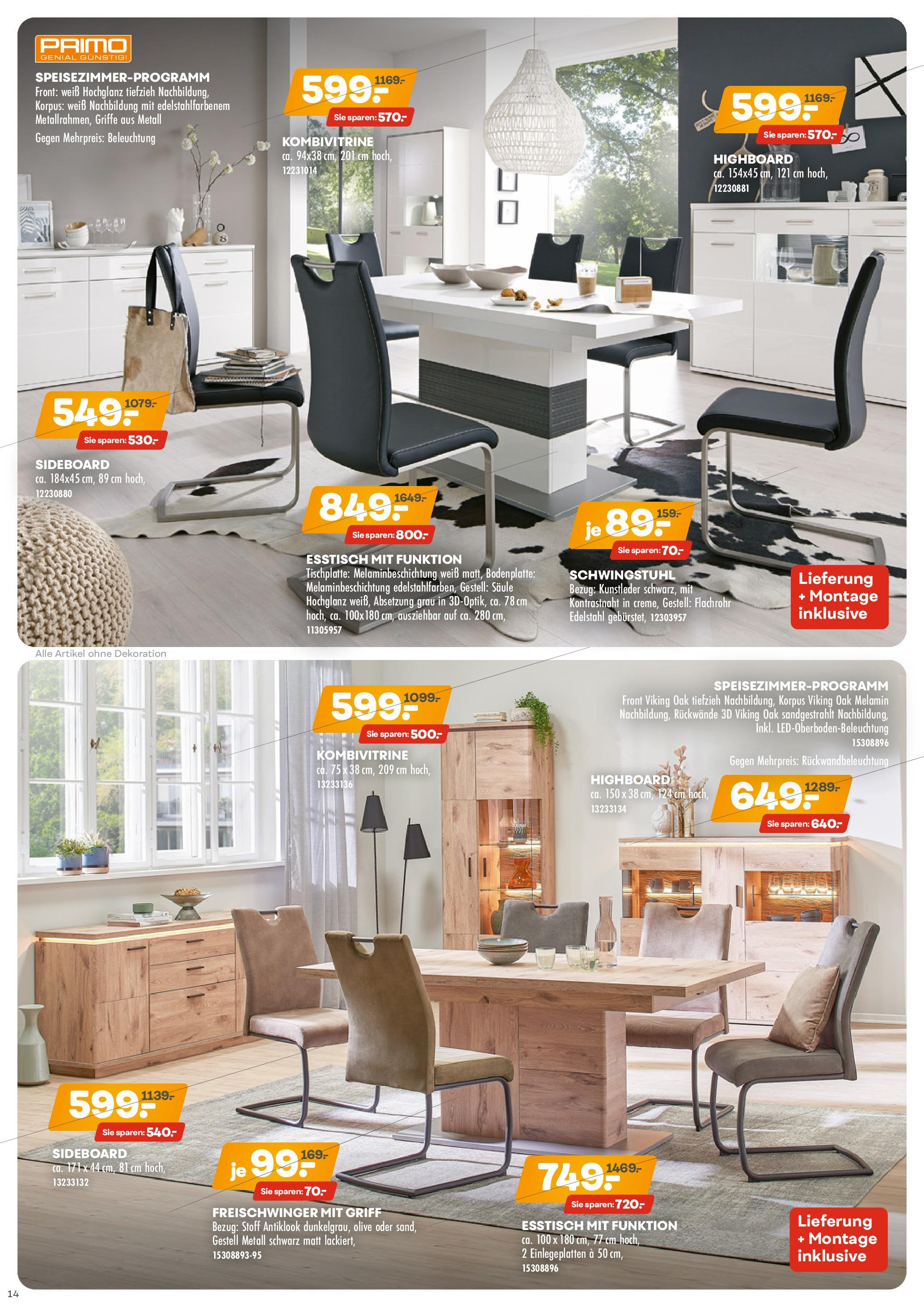 Möbel Kraft - Wohntrends Sommer (ab 03.06.2025) zum Blättern | Seite: 14 | Produkte: Sideboard, HIghboard, Esstisch
