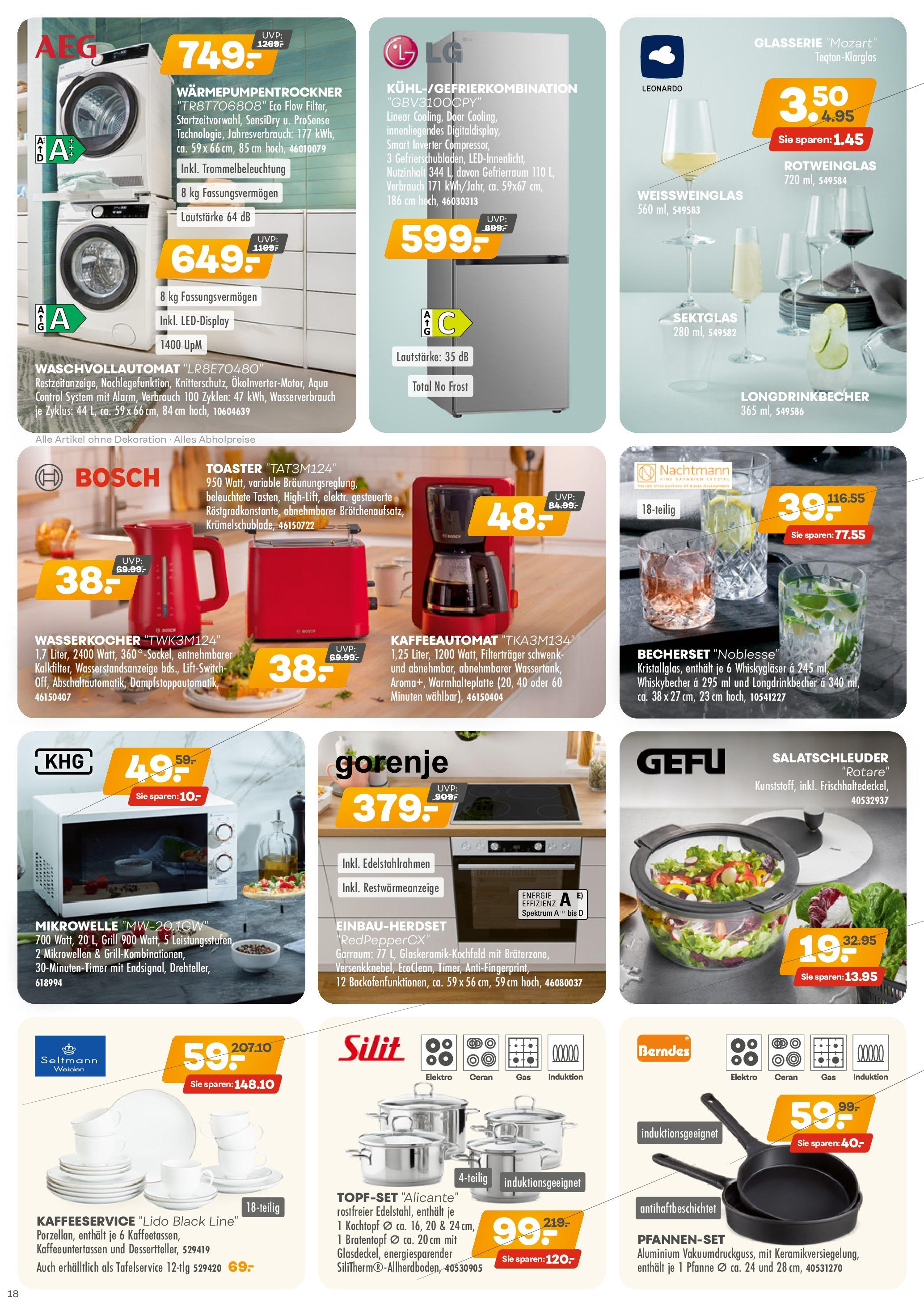 Möbel Kraft - Wohntrends Sommer (ab 03.06.2025) zum Blättern | Seite: 18 | Produkte: Gorenje, Mikrowelle, Grill, Toaster