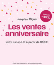Les ventes anniversaire