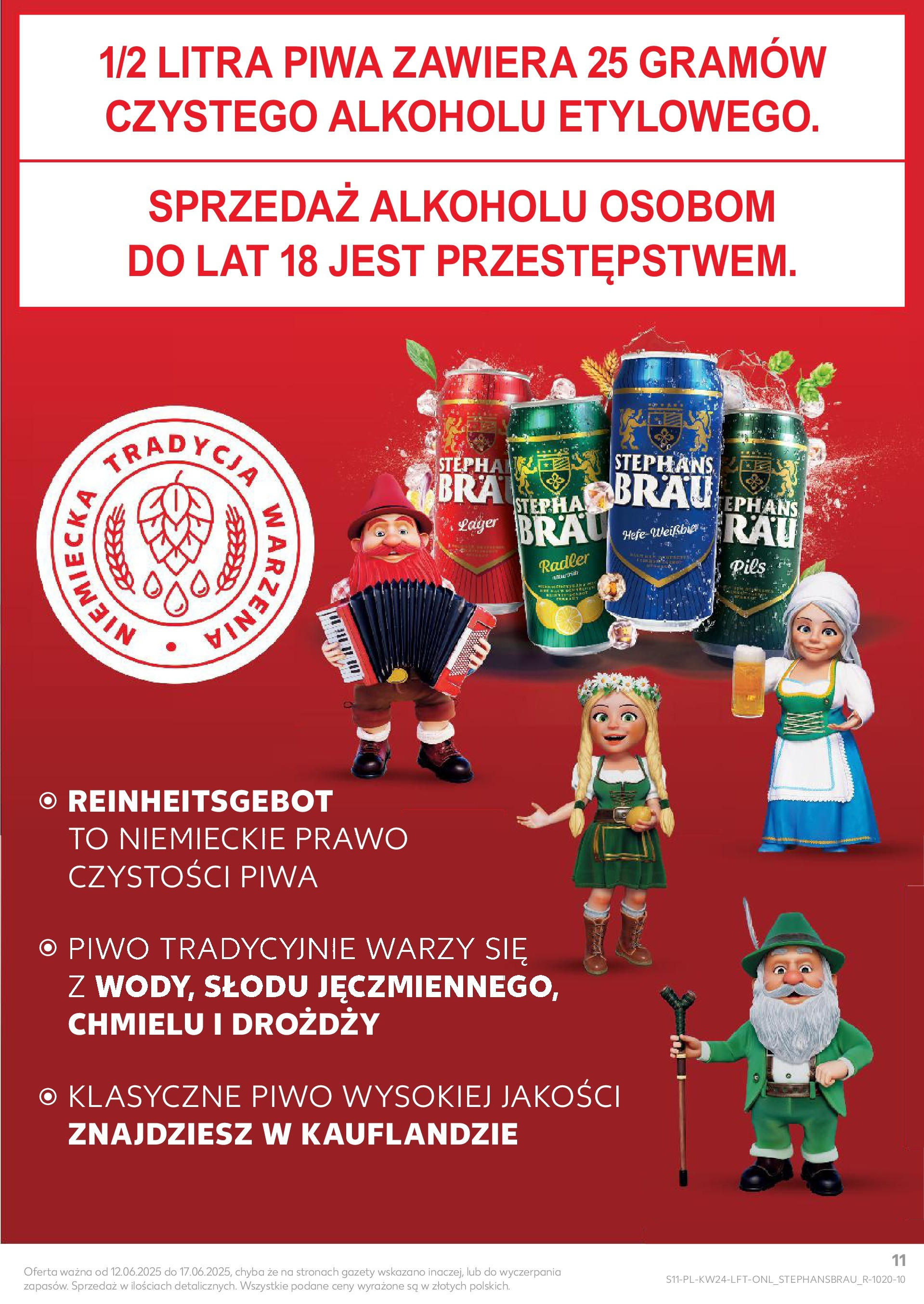 Kaufland gazetka od 12.06.2025 - od jutra PDF | Strona: 11 | Produkty: Piwo