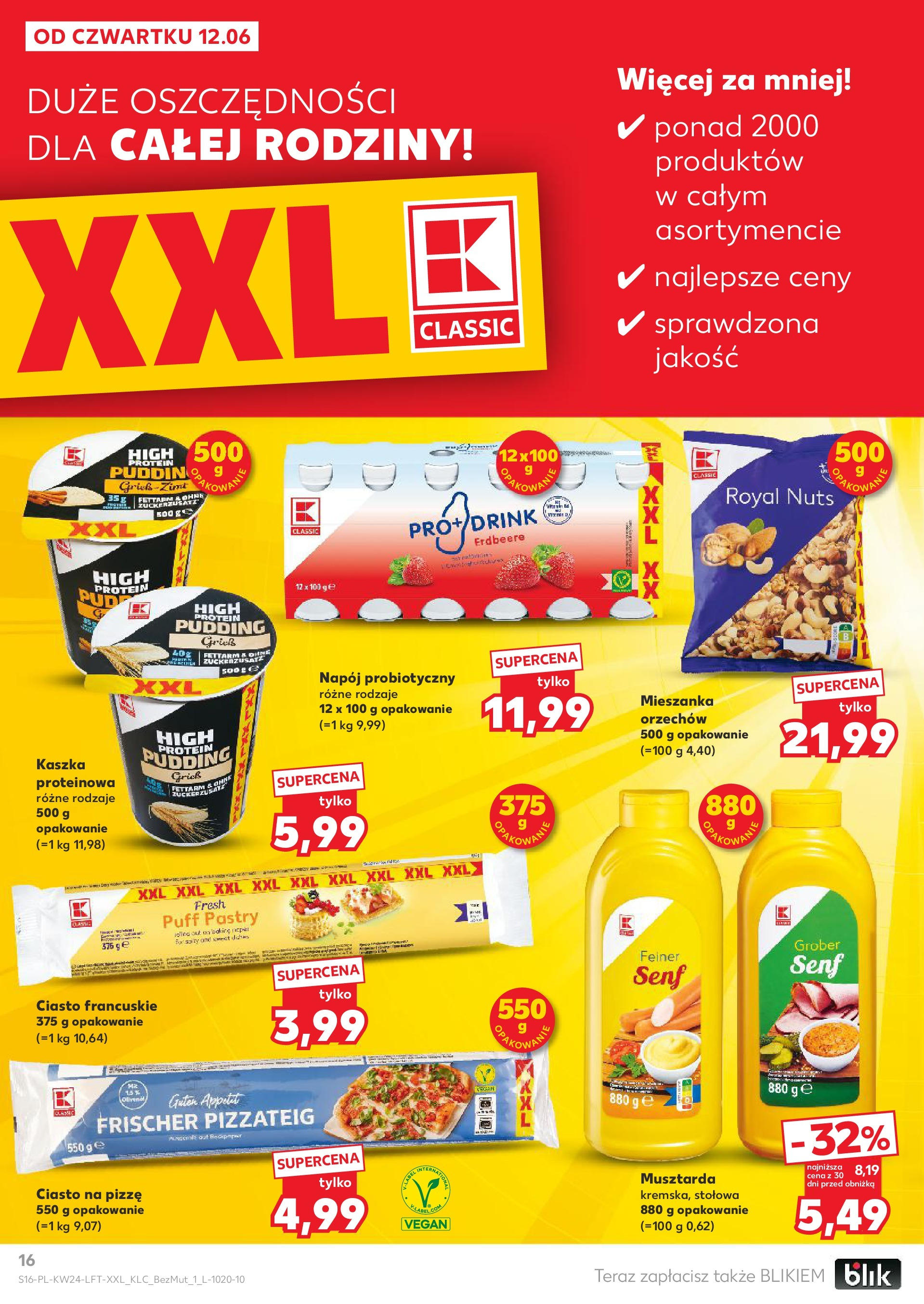 Kaufland gazetka od 12.06.2025 - od jutra PDF | Strona: 16 | Produkty: Ciasto, Musztarda, Ciasto na pizze, Pizza