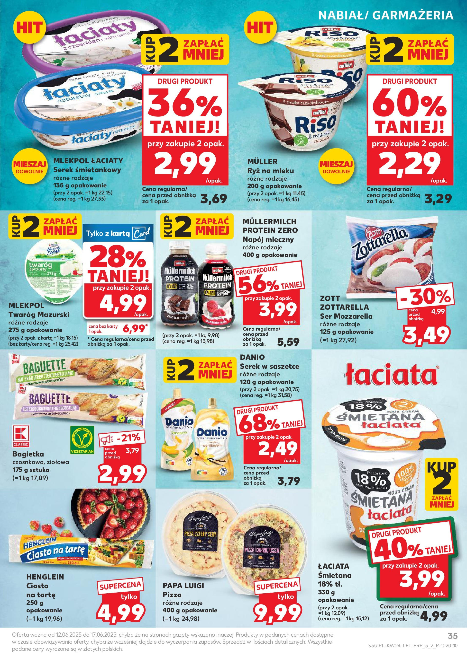 Kaufland gazetka od 12.06.2025 - od jutra PDF | Strona: 35 | Produkty: Karta, Serek, Sery, Ser