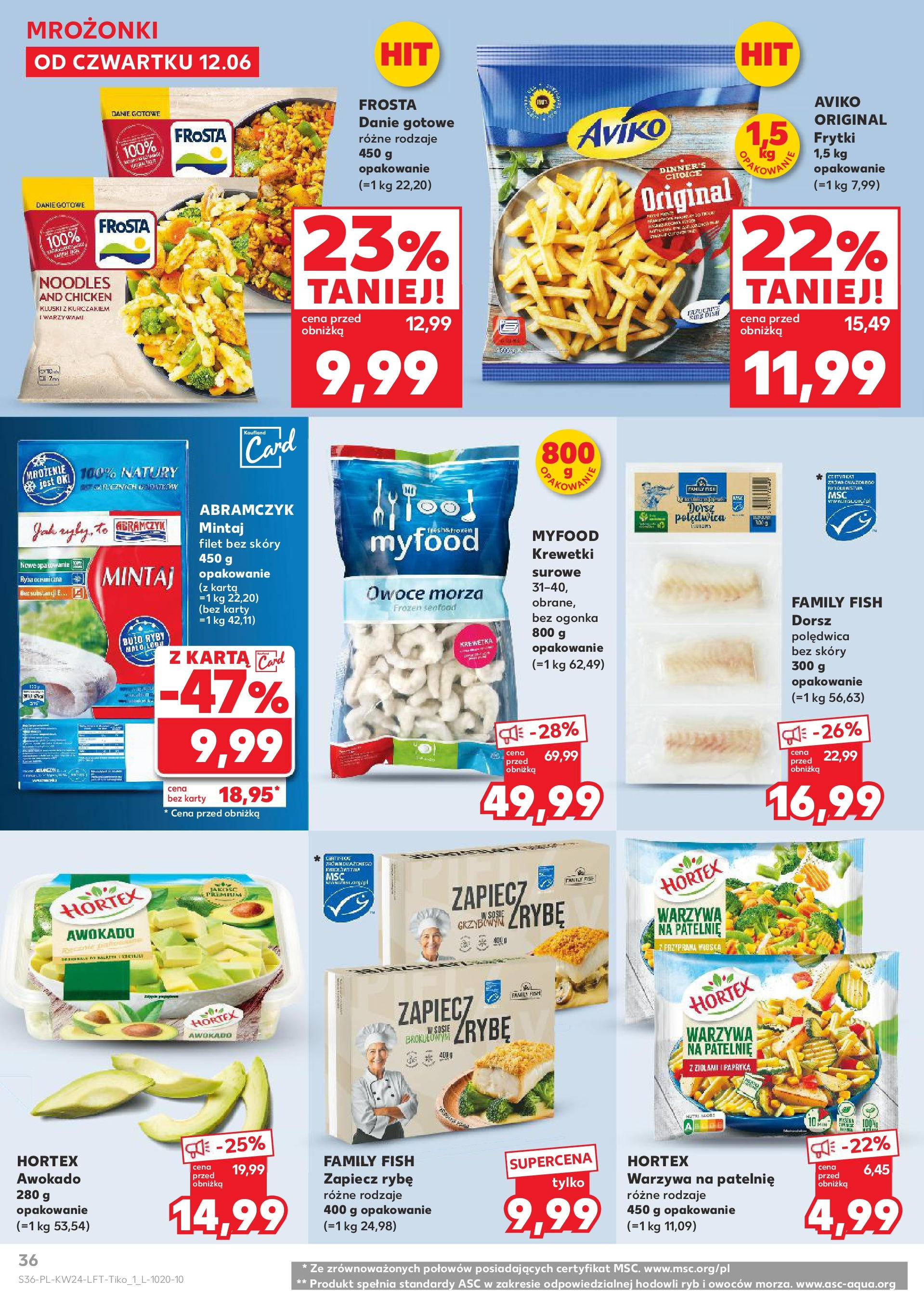 Kaufland gazetka od 12.06.2025 - od jutra PDF | Strona: 36 | Produkty: Dorsz, Papryka, Ryby, Ryba