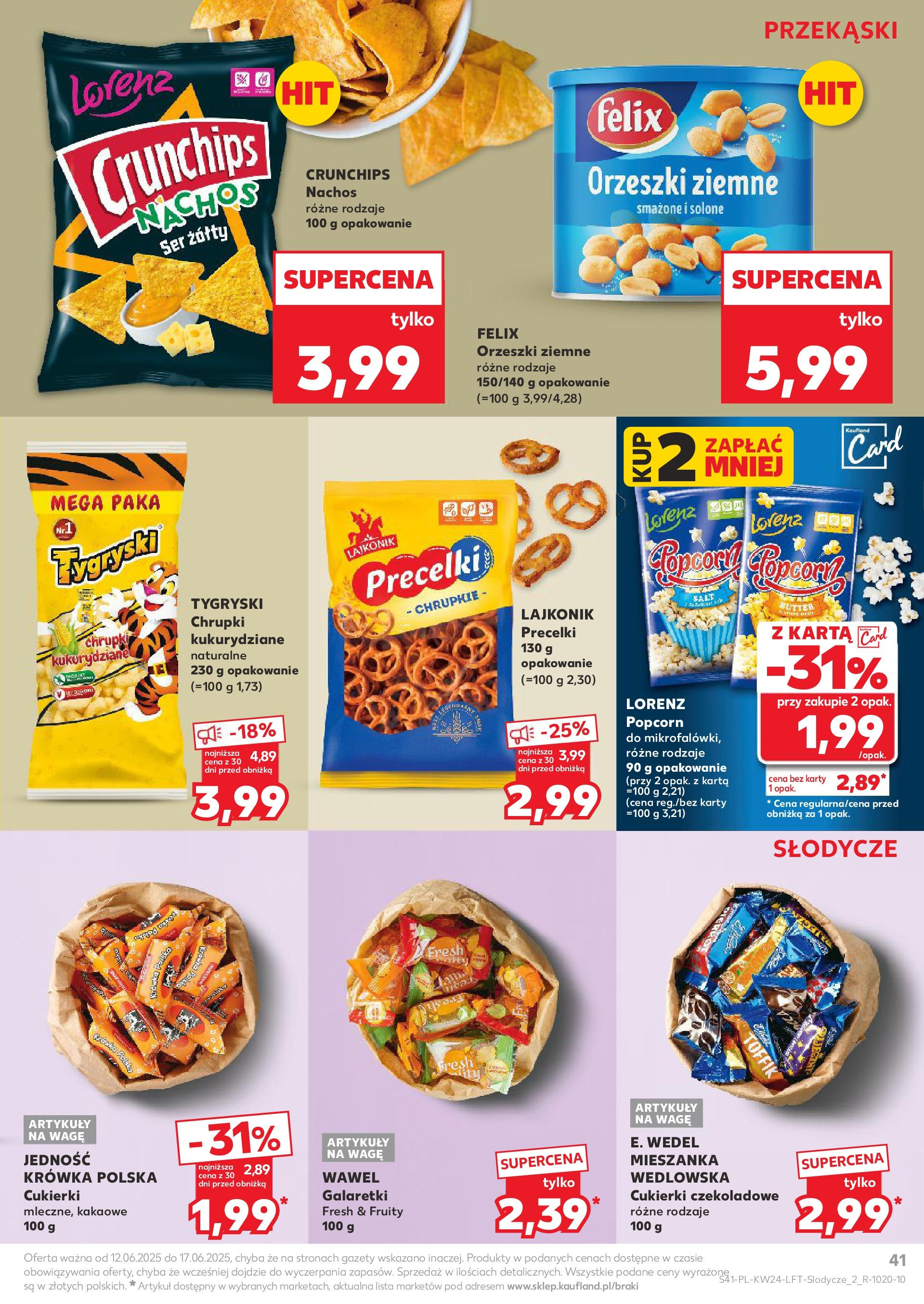 Kaufland gazetka od 12.06.2025 - od jutra PDF | Strona: 41 | Produkty: Słodycze, Galaretki, Krowka, Półka
