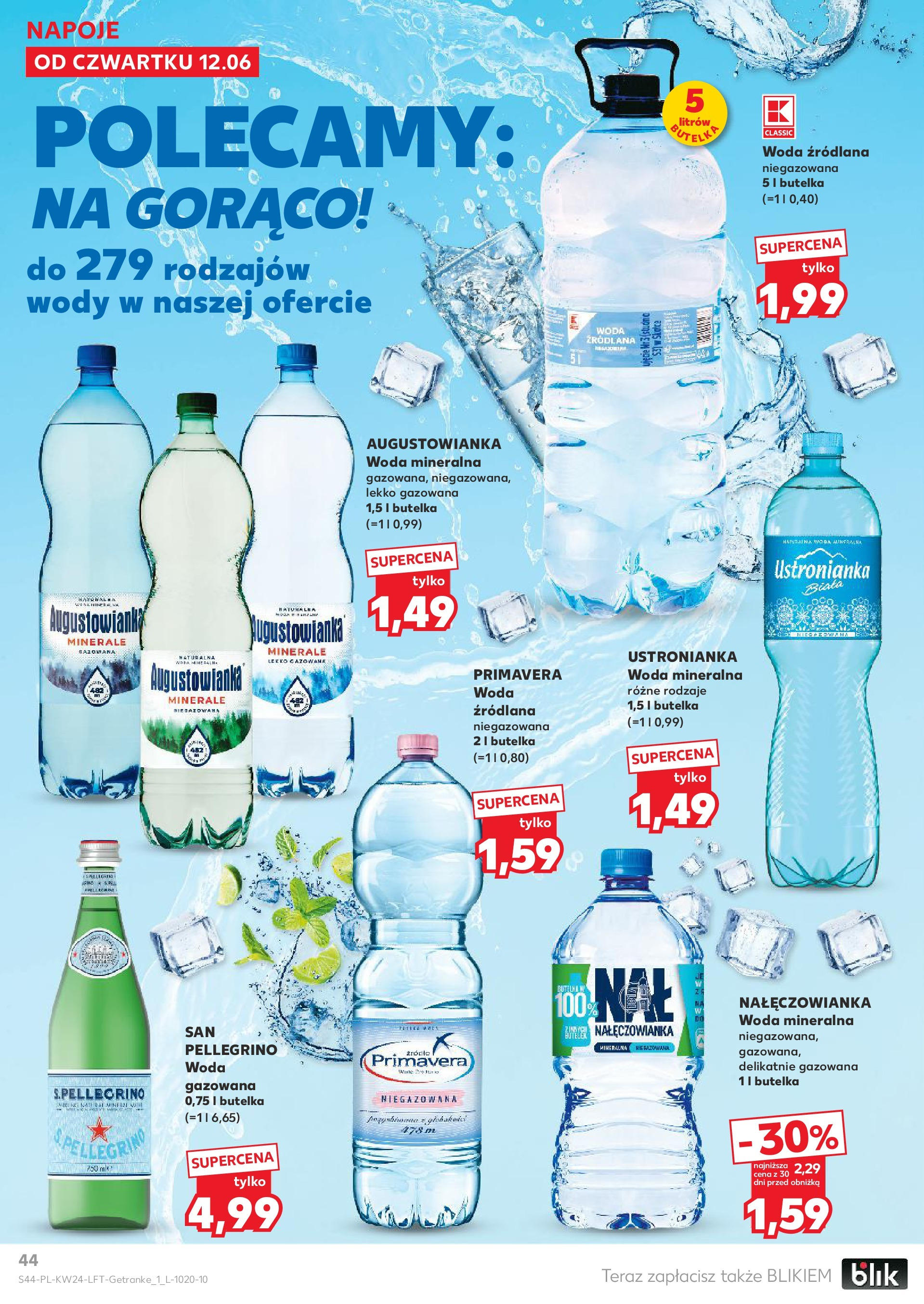 Kaufland gazetka od 12.06.2025 - od jutra PDF | Strona: 44 | Produkty: Napoje, Woda źródlana, Woda