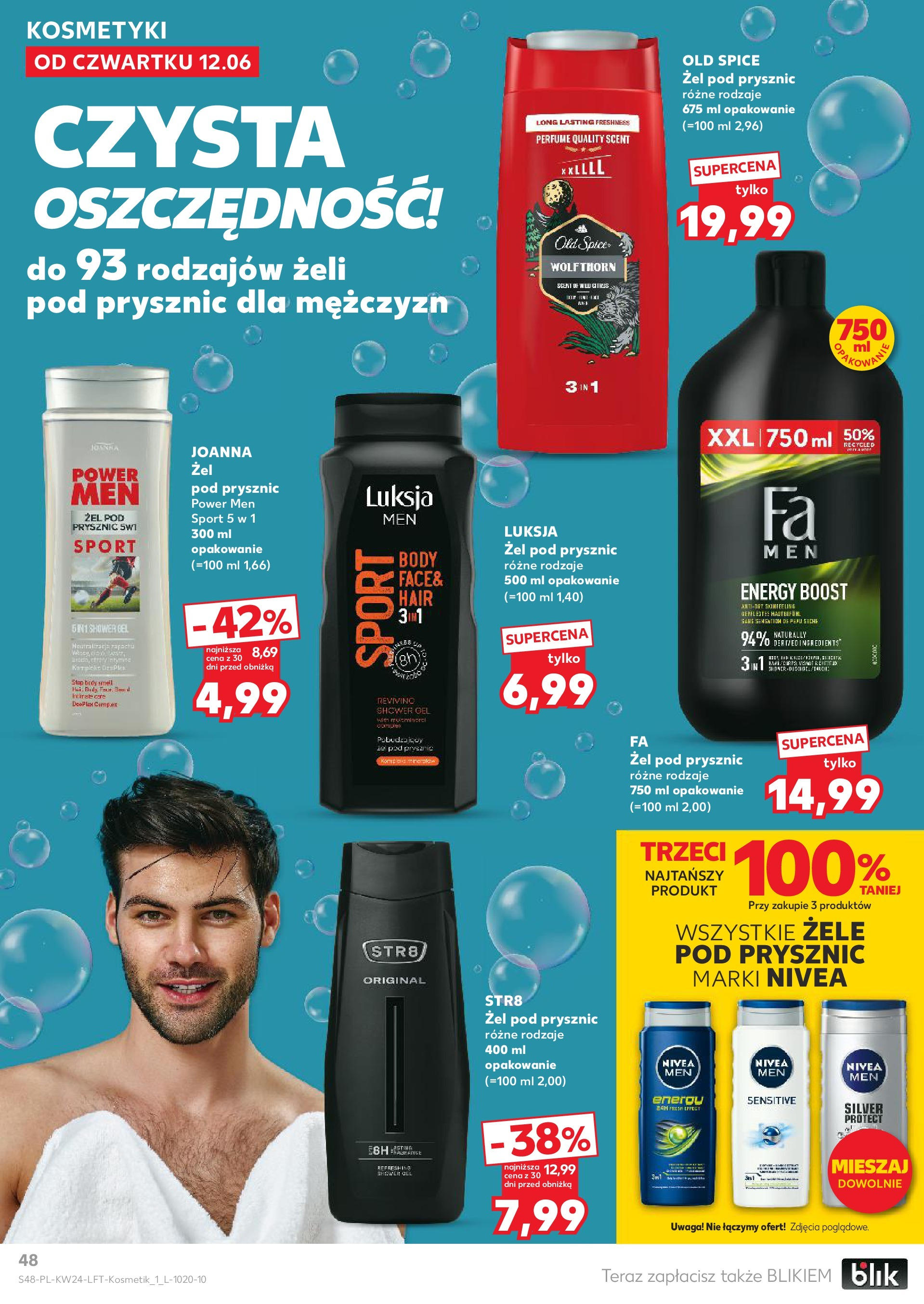 Kaufland gazetka od 12.06.2025 - od jutra PDF | Strona: 48 | Produkty: Kosmetyki, Prysznic, Żel pod prysznic, Old spice