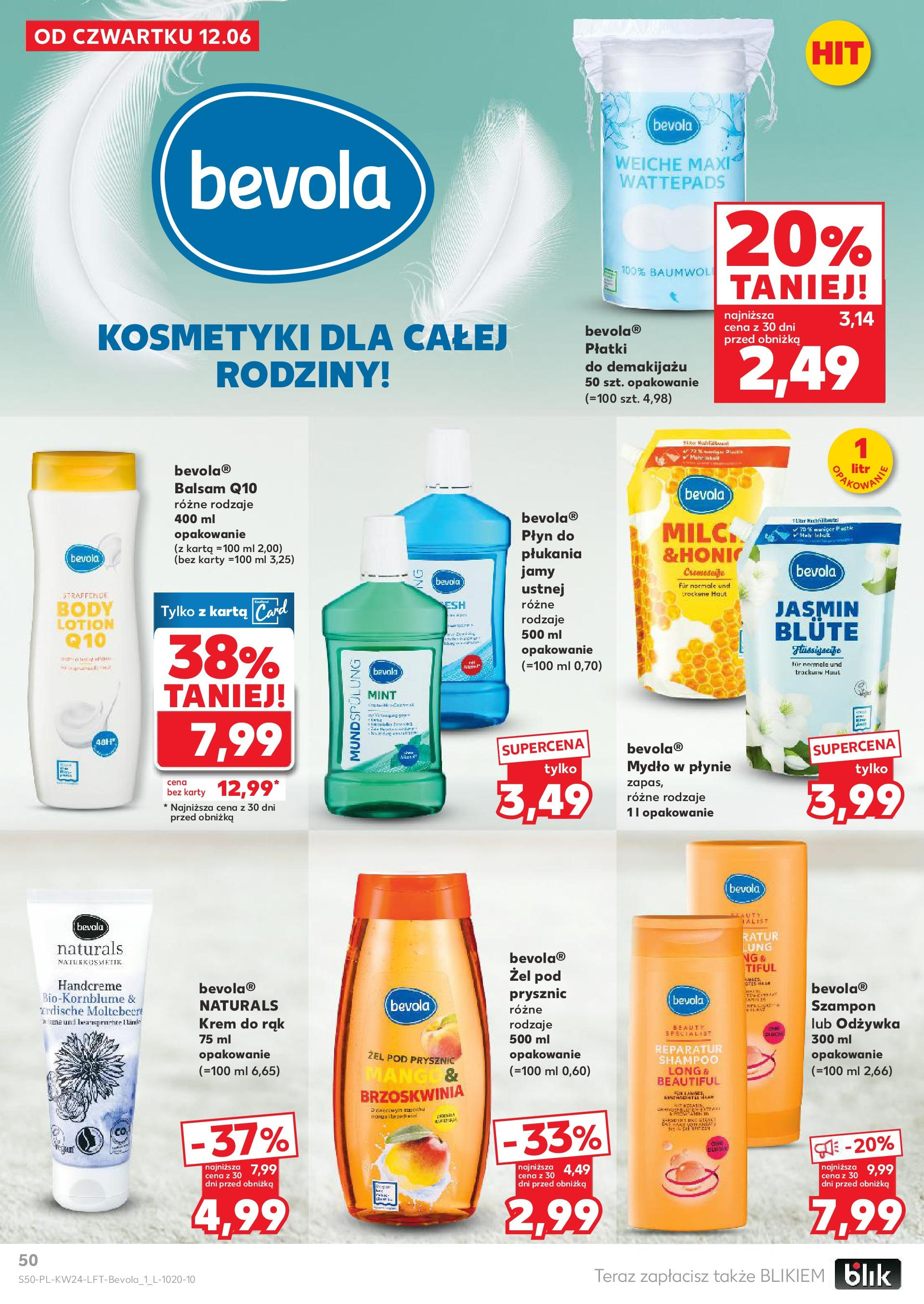 Kaufland gazetka od 12.06.2025 - od jutra PDF | Strona: 50 | Produkty: Brzoskwinia, Kosmetyki, Szampon, Odżywka